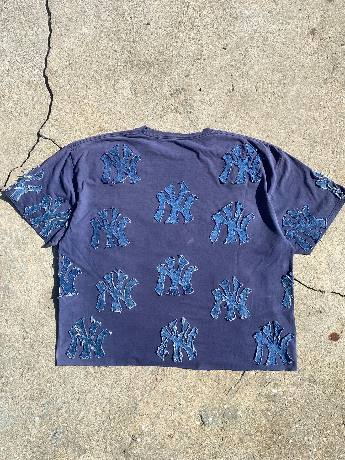 Yankees denim logo tee