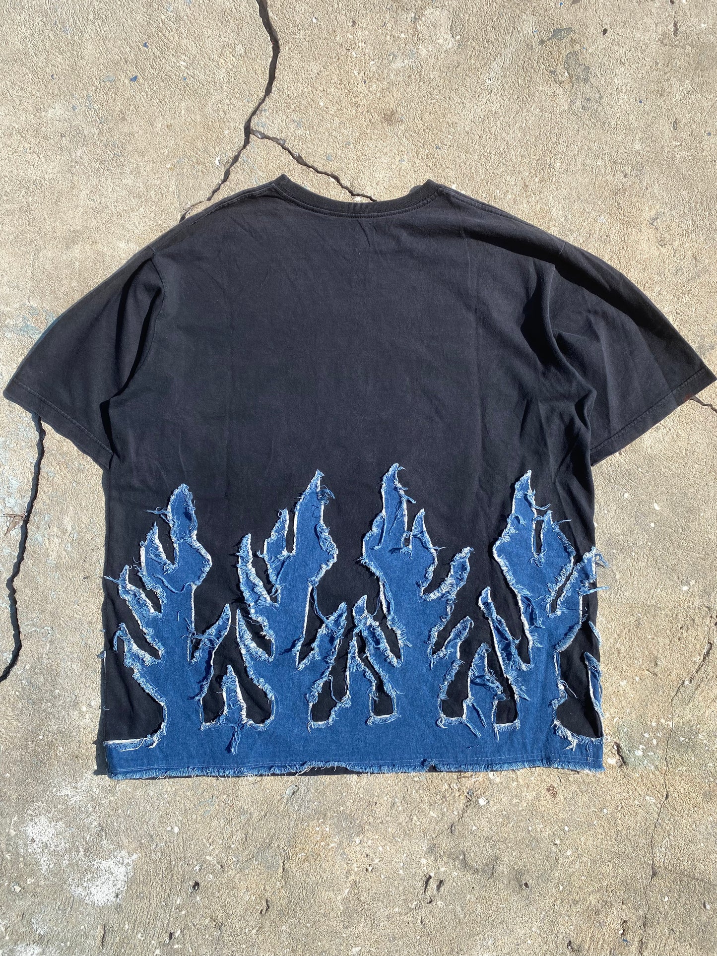 Y2k southpole denim flame tee
