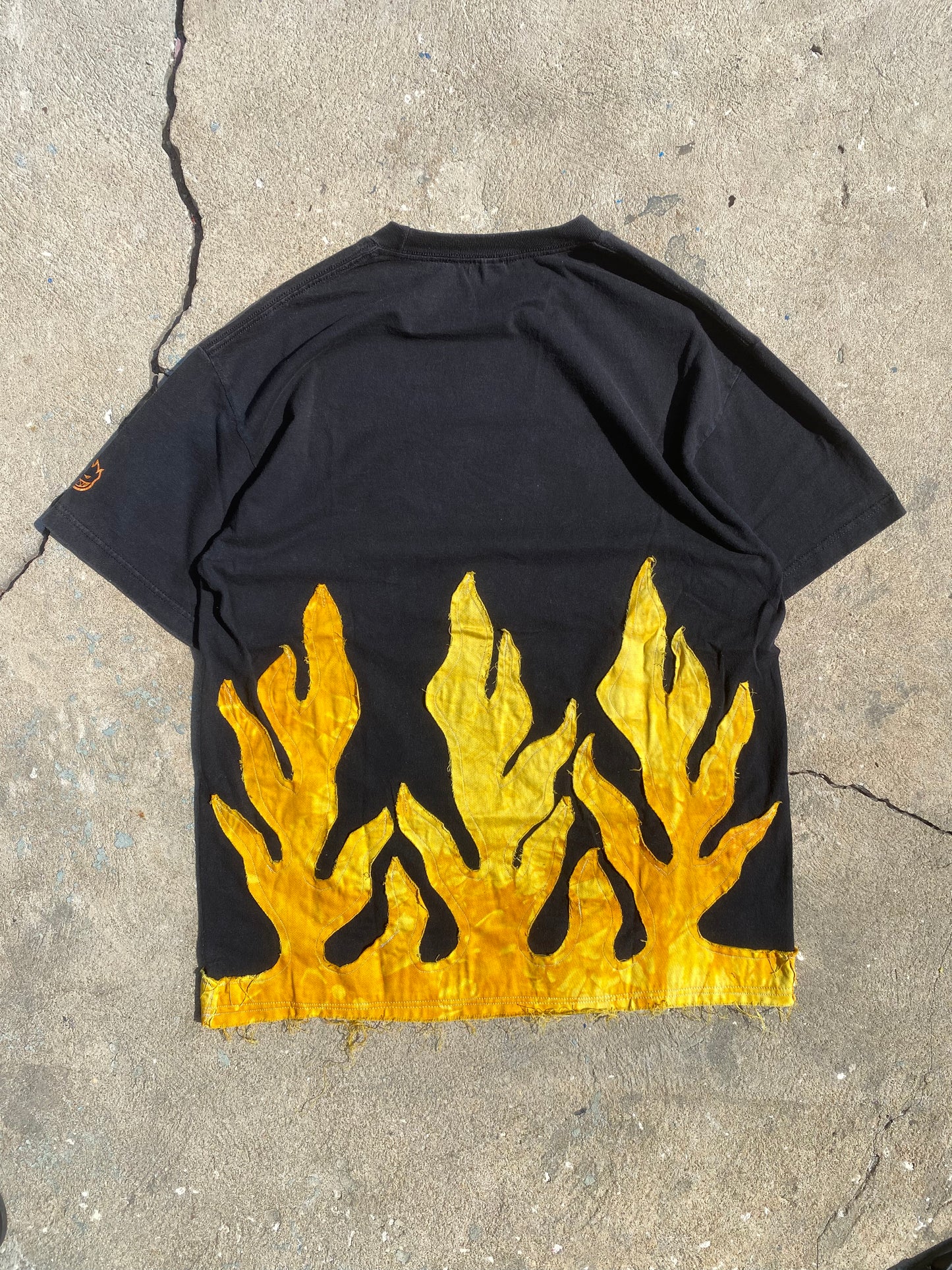 Y2k spitfire yellow flame tee
