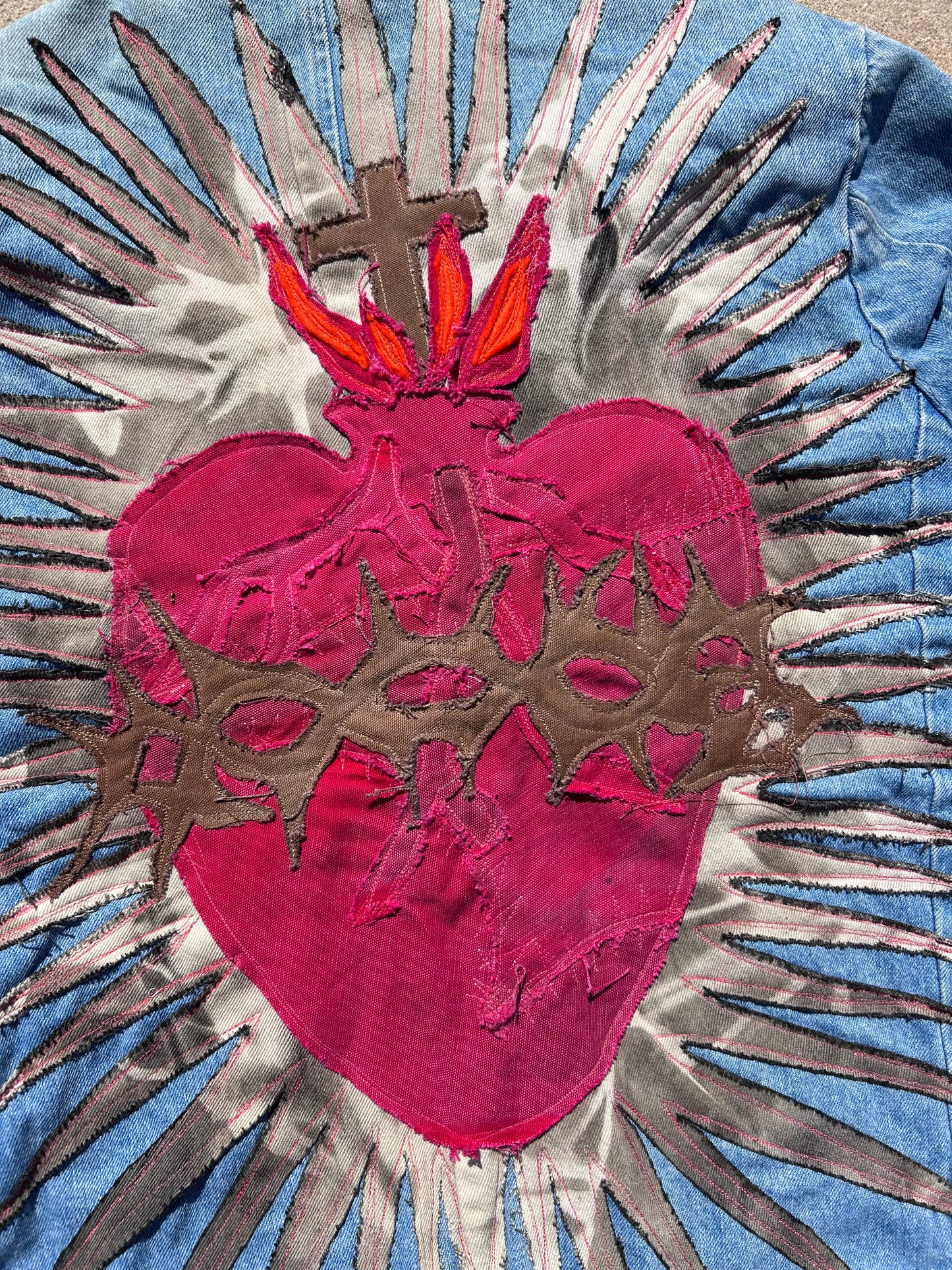 Sagrado corazón denim blazer