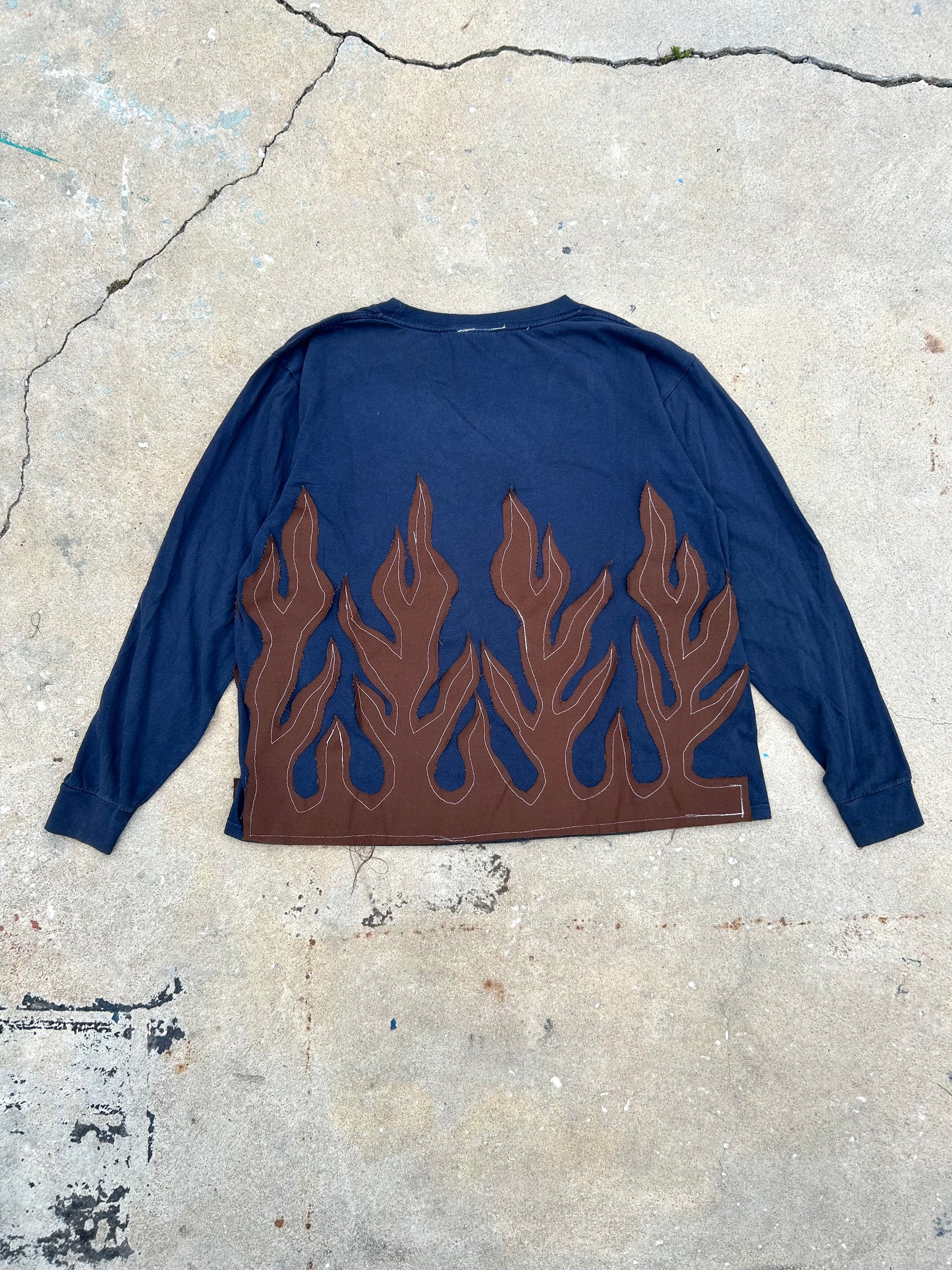 wolf flame long sleeve shirt
