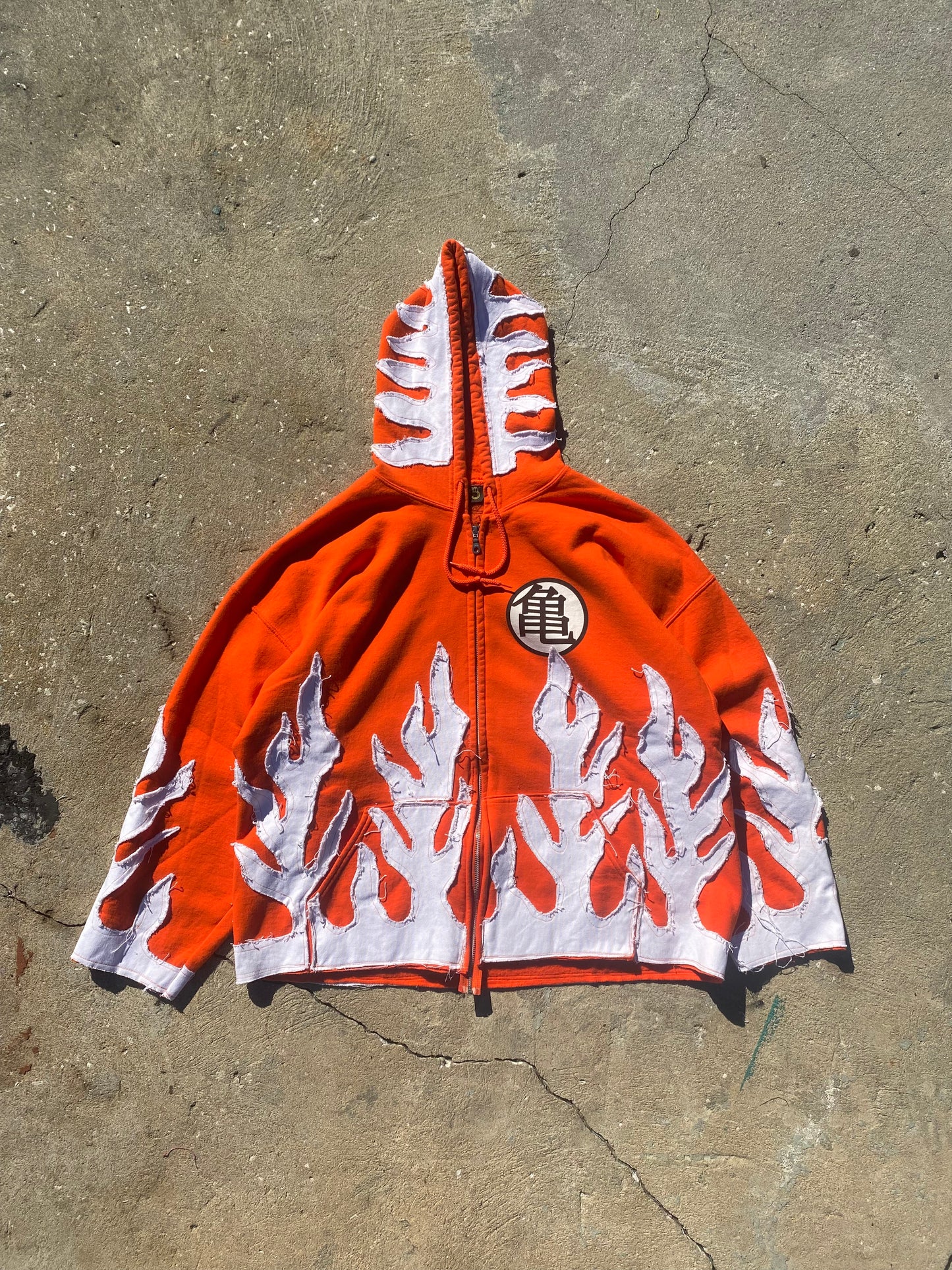 dbz flame hoodie