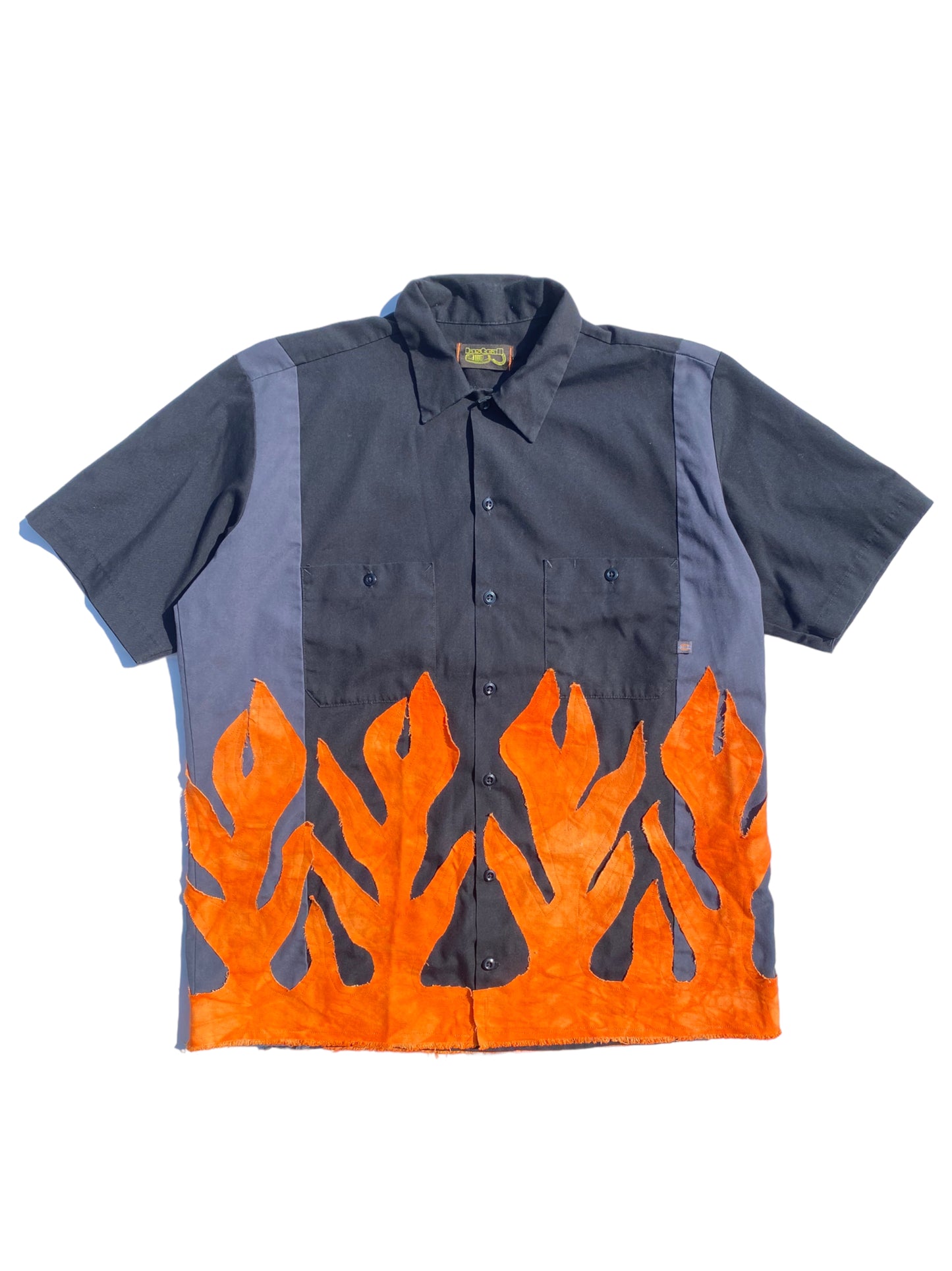 flame button shirt