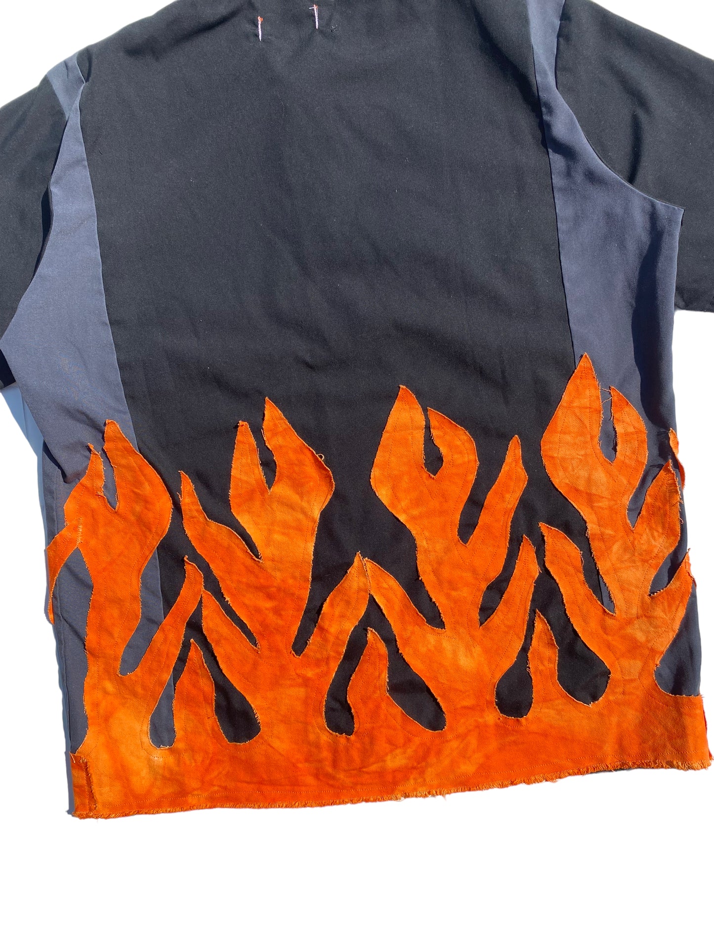 flame button shirt