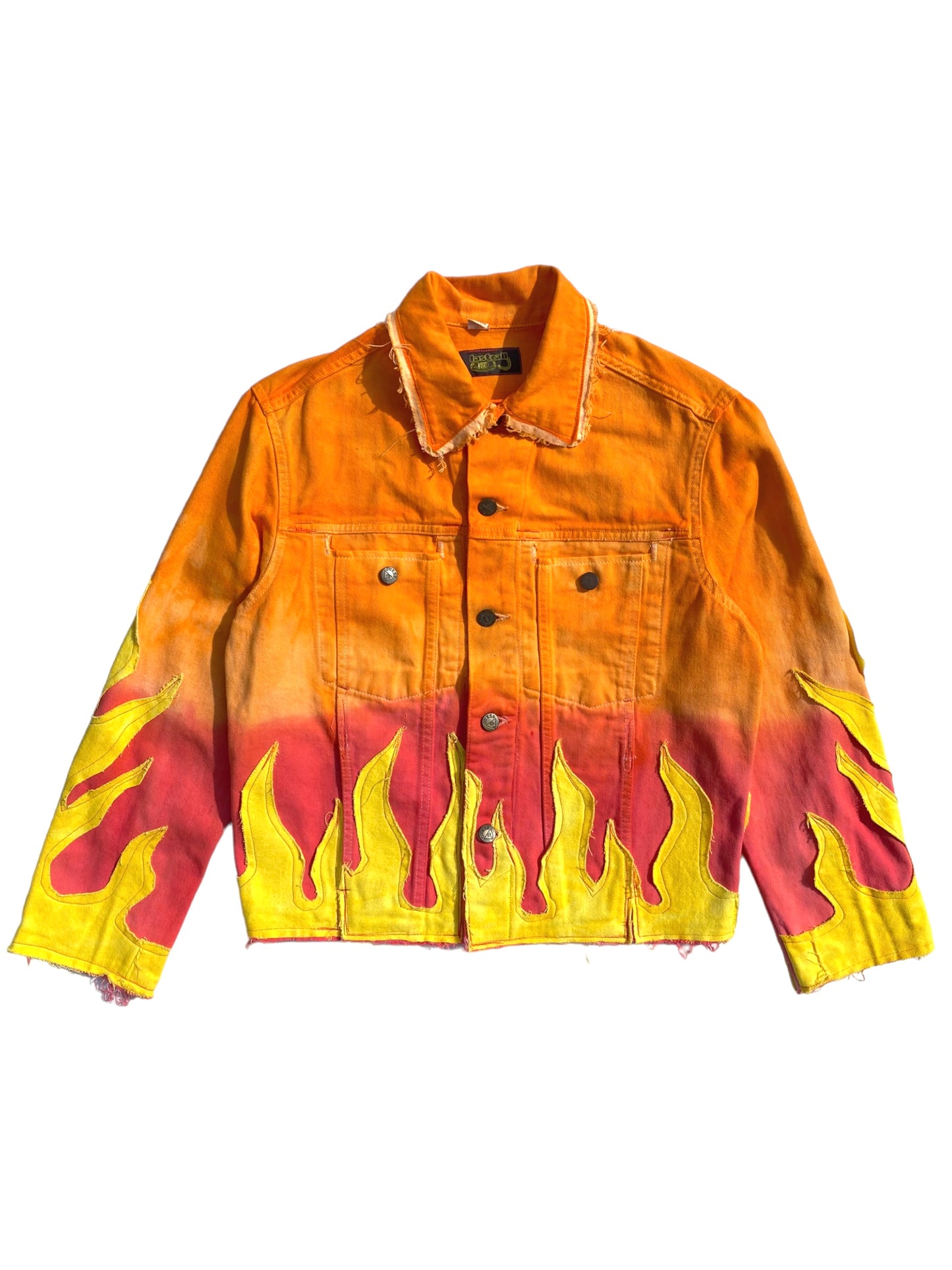 guess dyed flame jacket