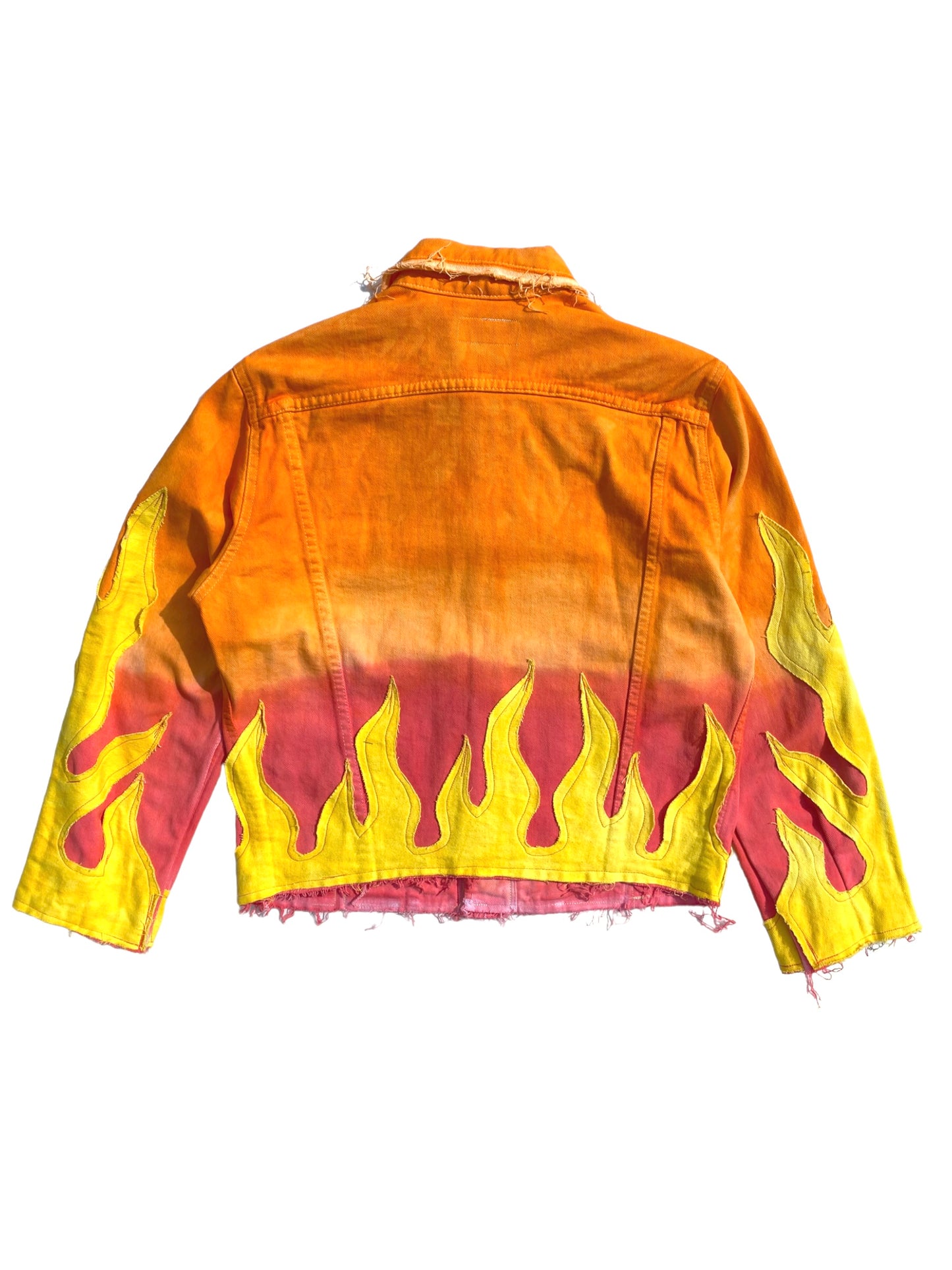 guess dyed flame jacket
