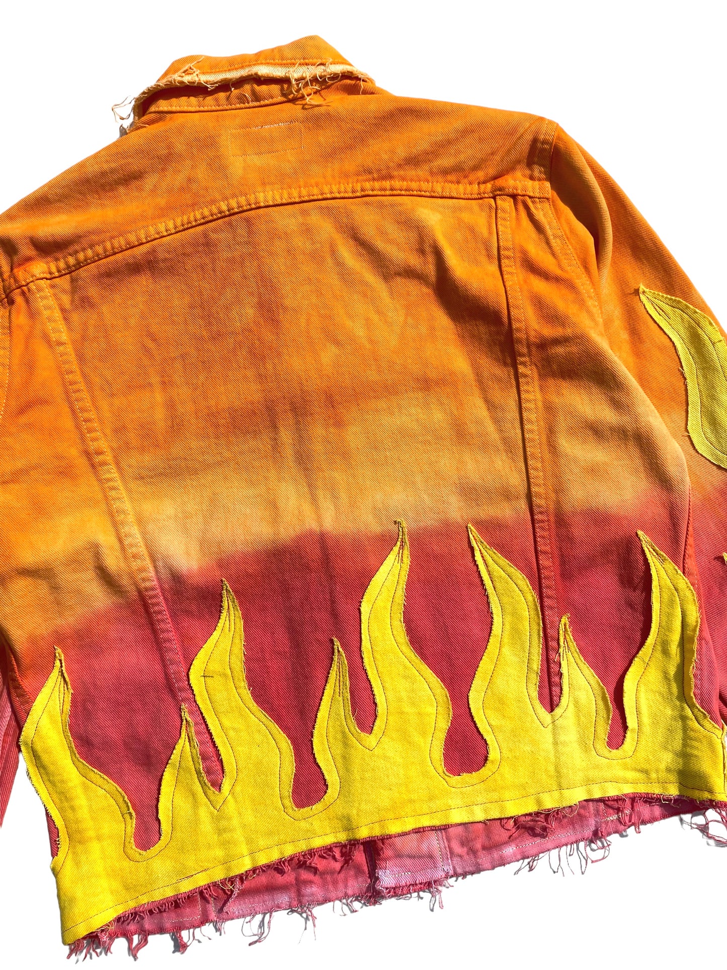 guess dyed flame jacket