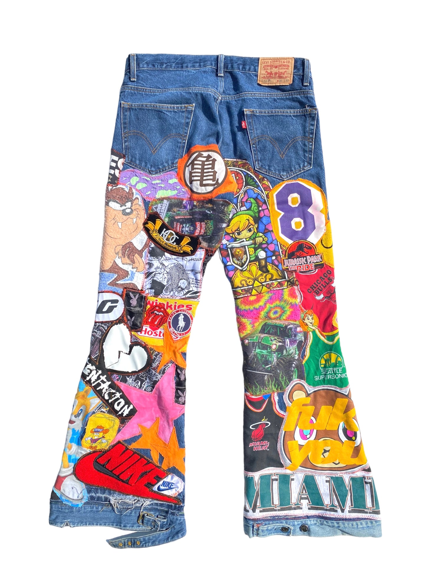 patched up flare levis