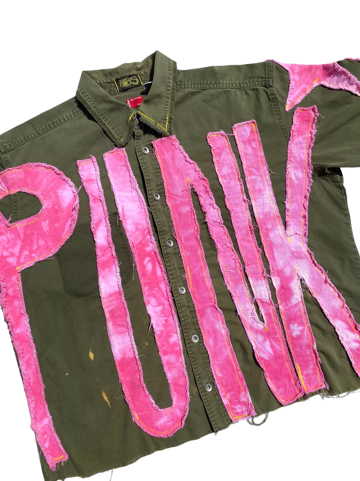 punk star button shirt