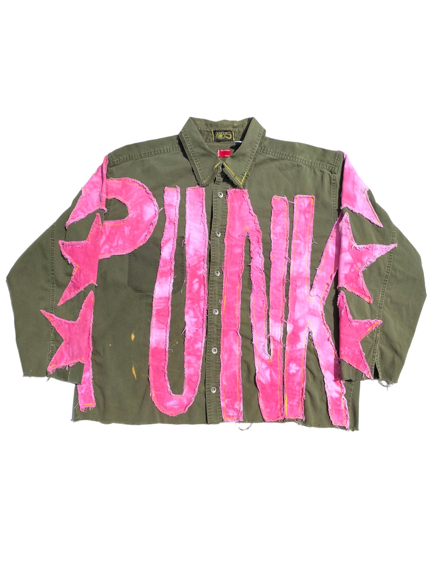punk star button shirt