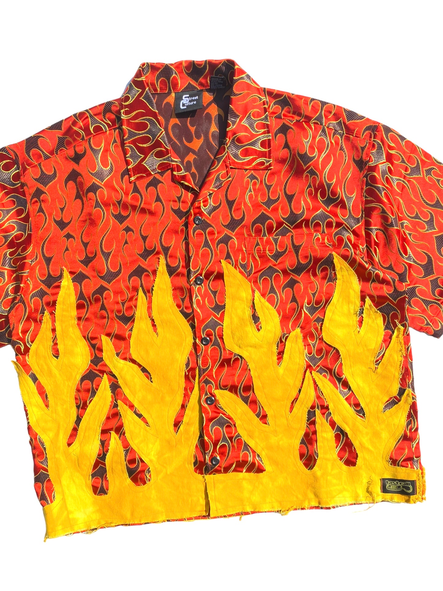 flame button shirt