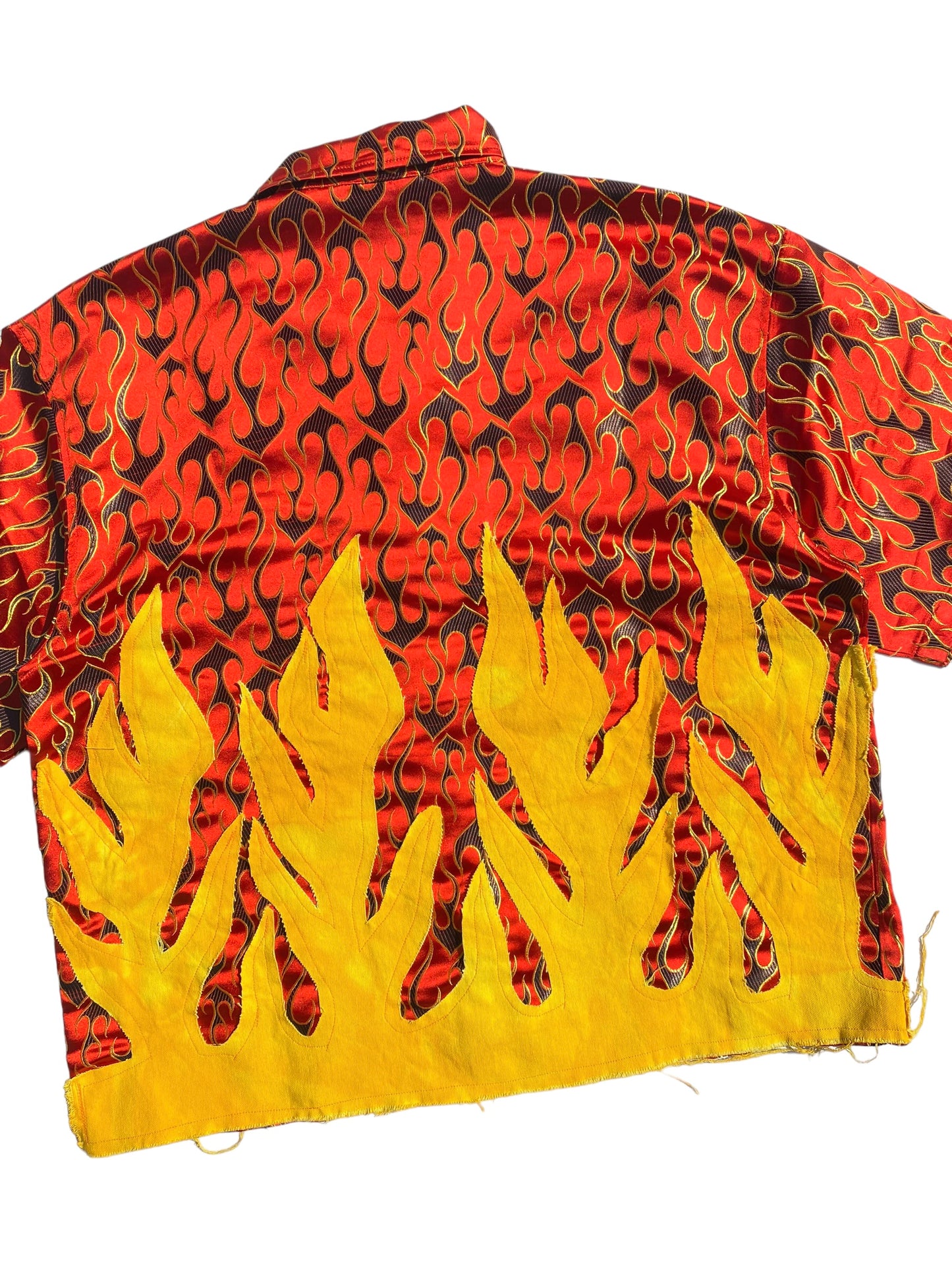 flame button shirt