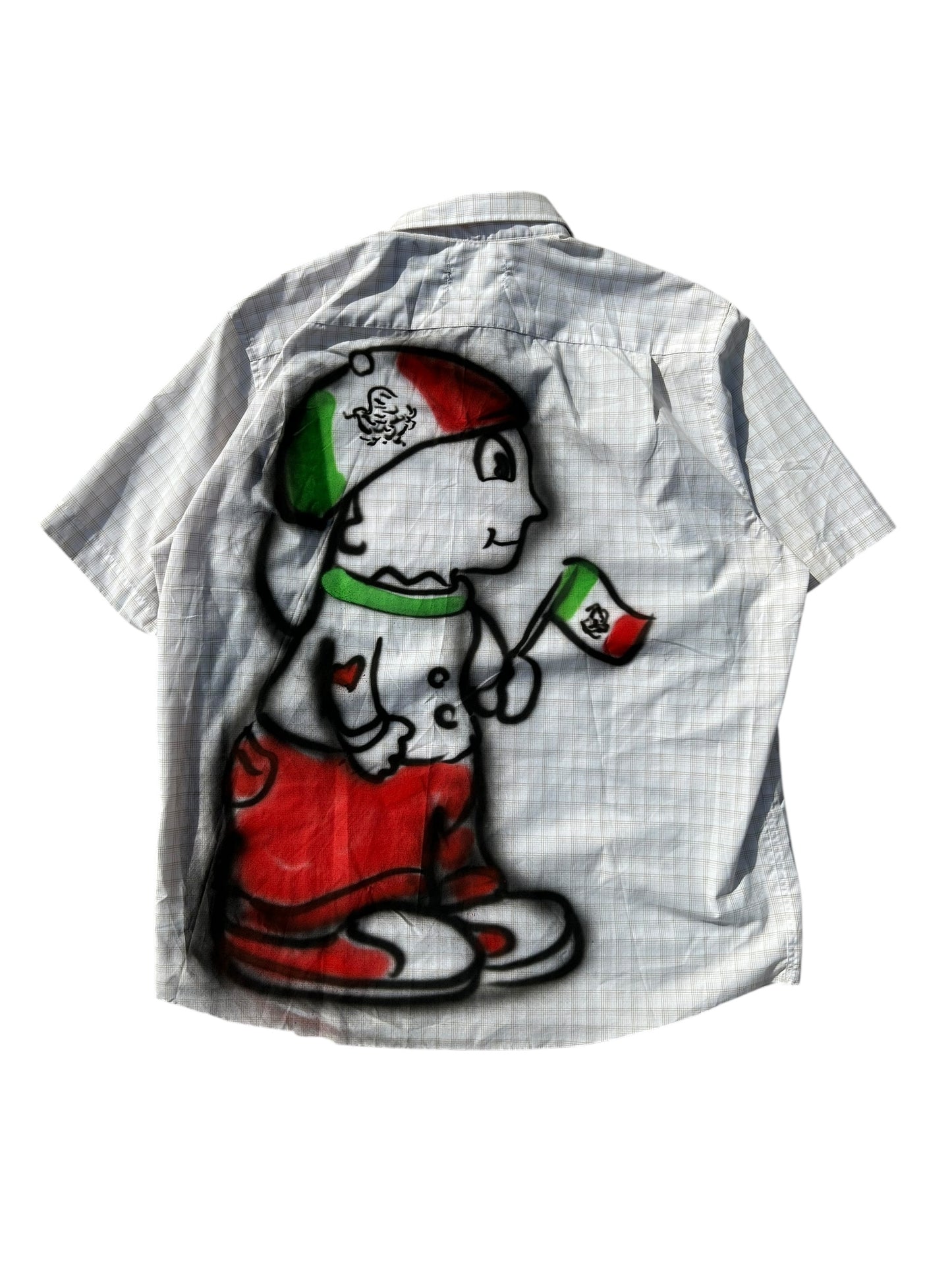 Calvin pissing on lastcall button shirt 05