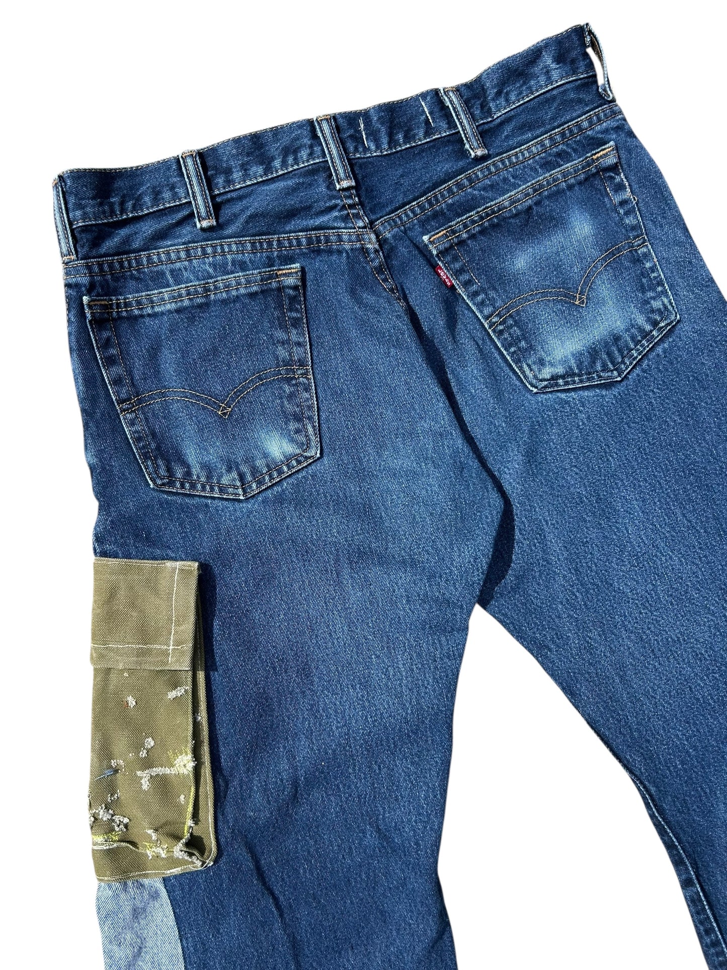 Patched up vintage Levi’s jeans