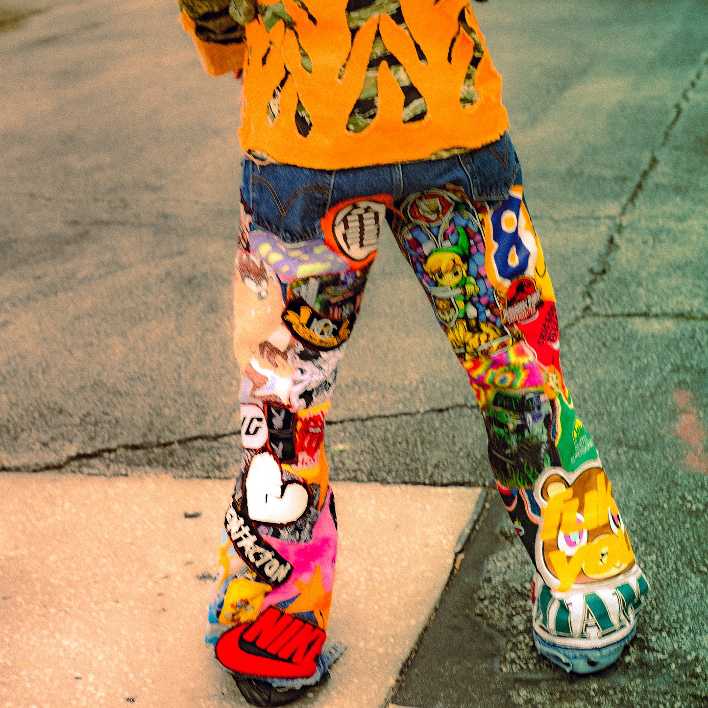 patched up flare levis