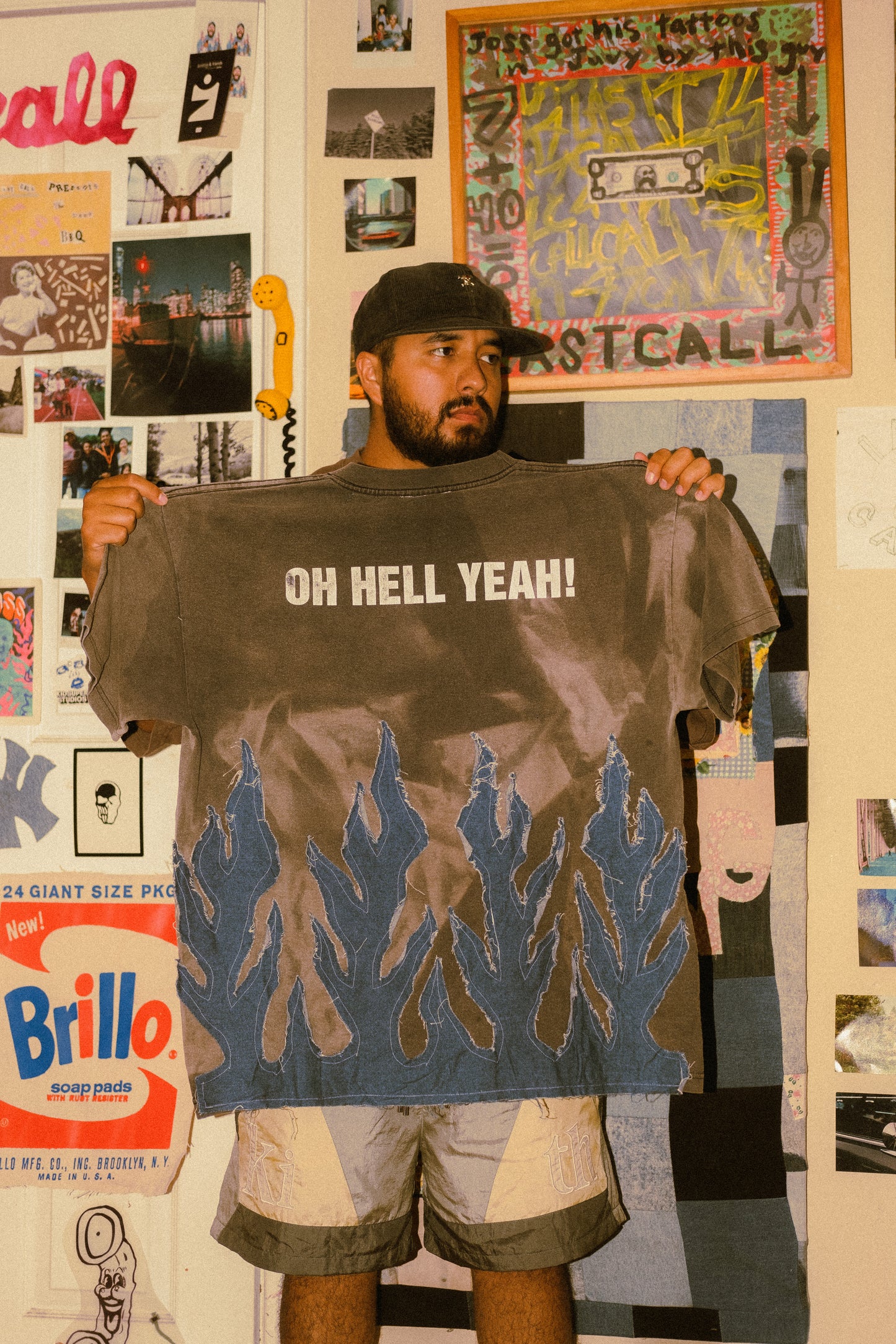stone cold steve austin flame tee