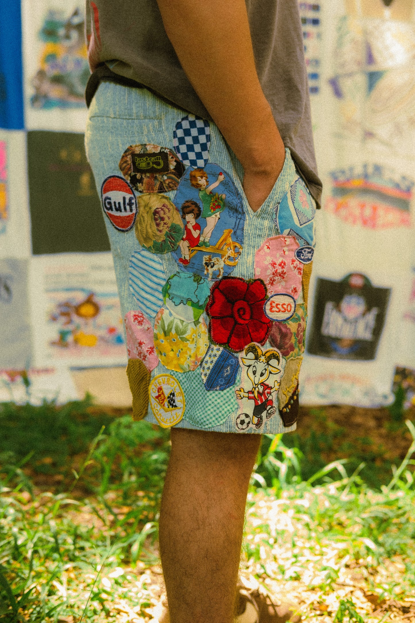 Patched up Kith shorts