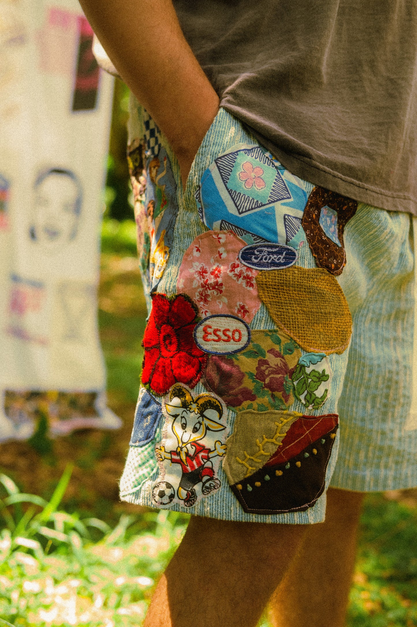 Patched up Kith shorts