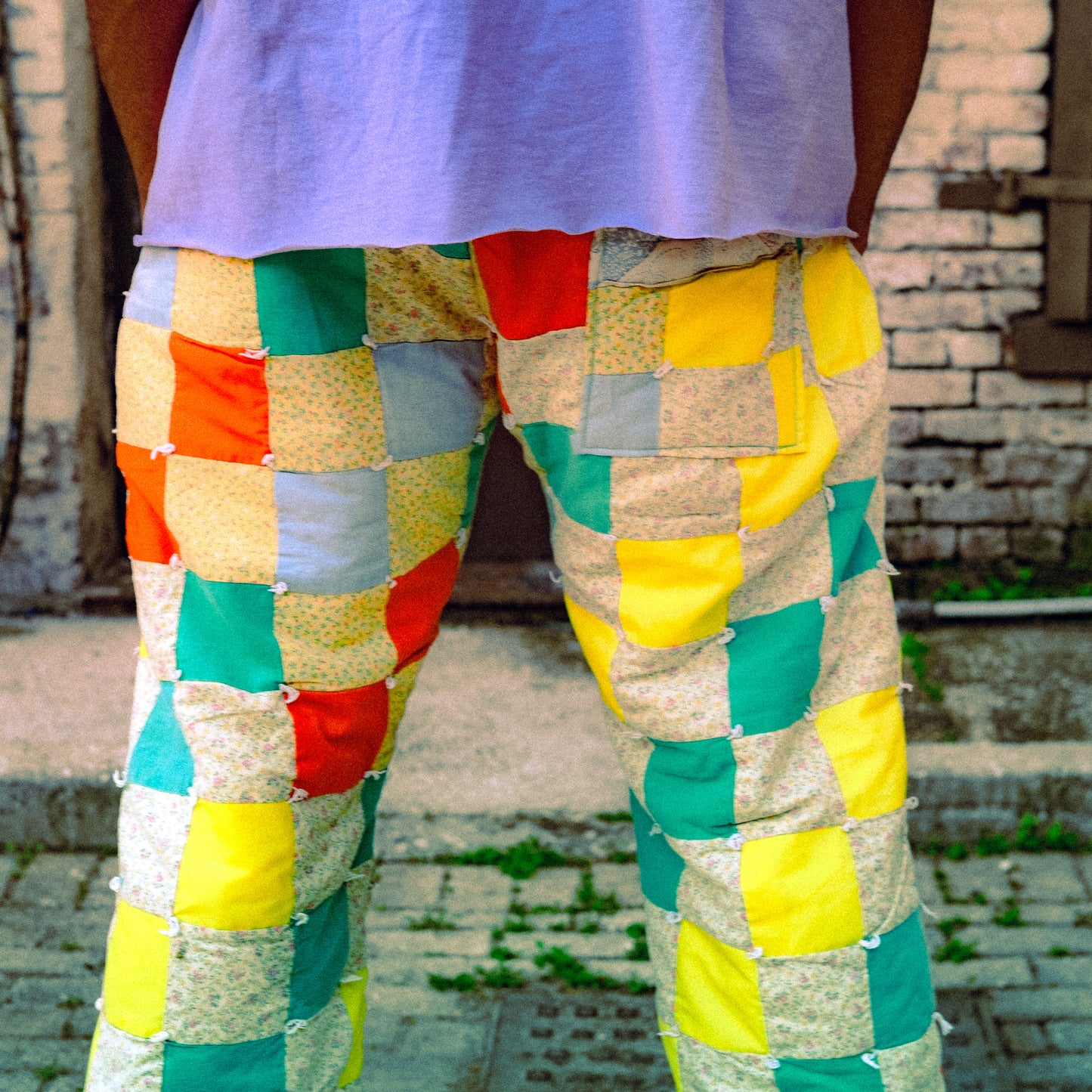 vintage quilted sweatpants