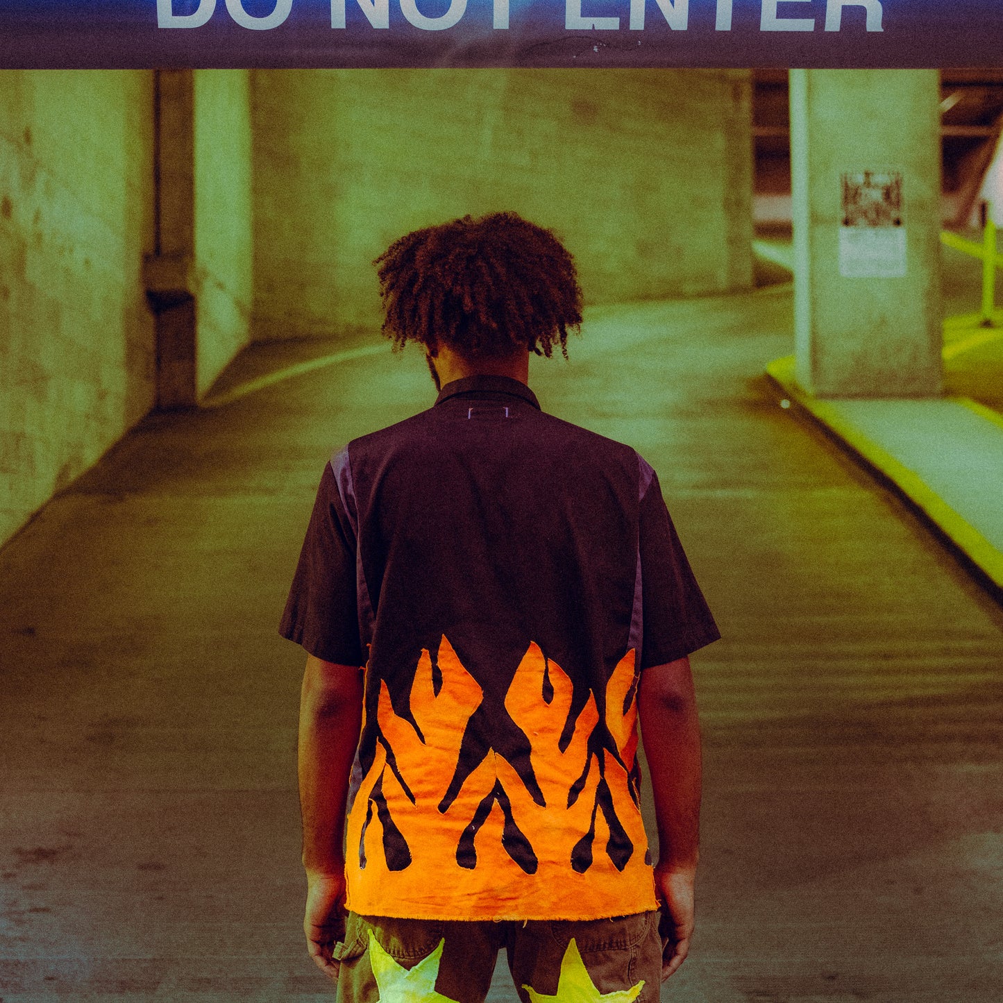 flame button shirt
