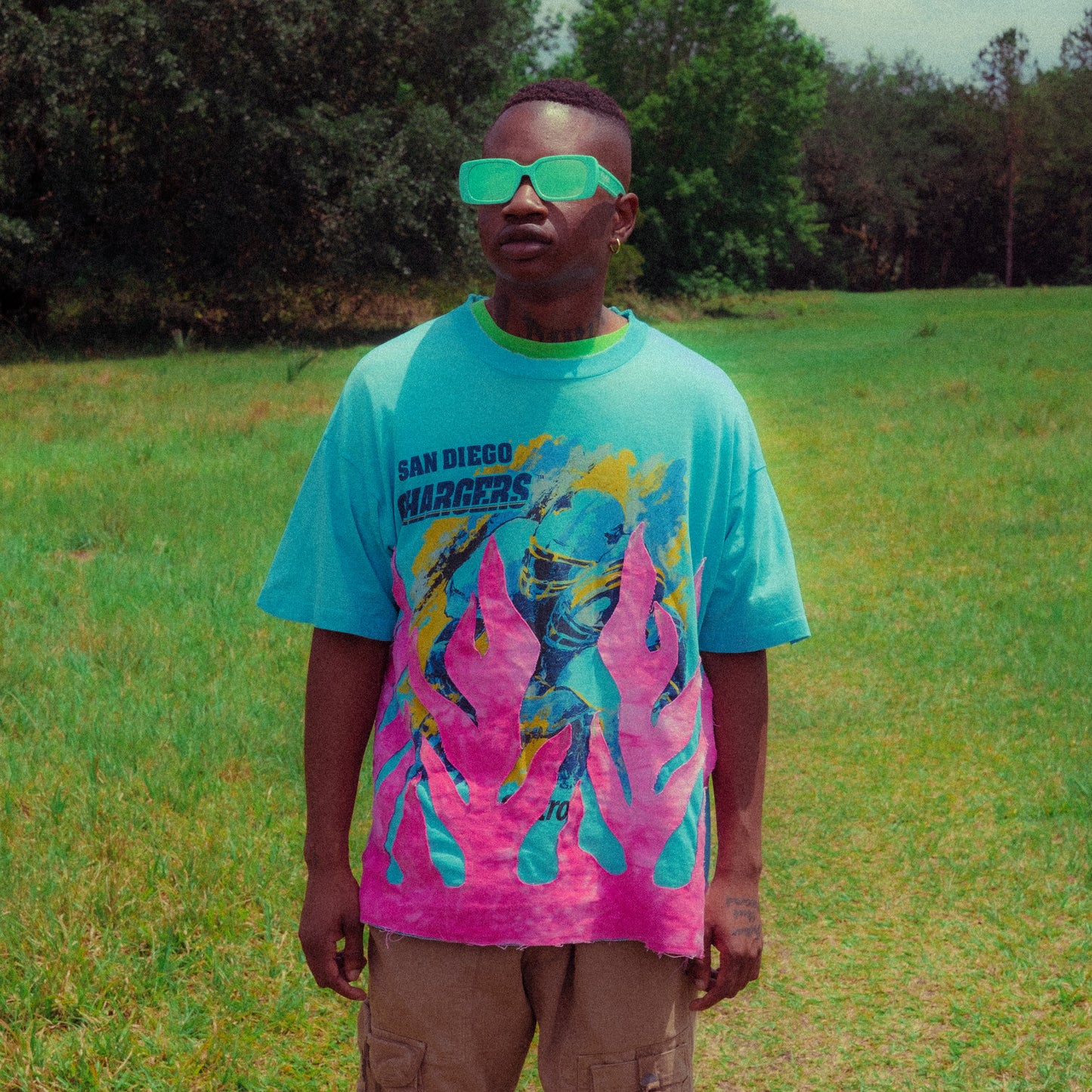 San Diego chargers flame shirt