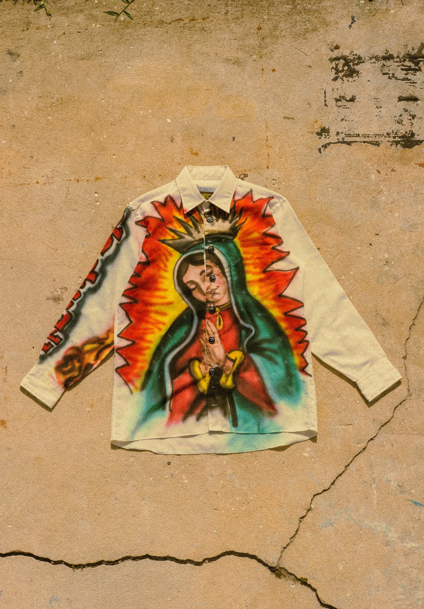 Christian Dior Virgin Mary button shirt