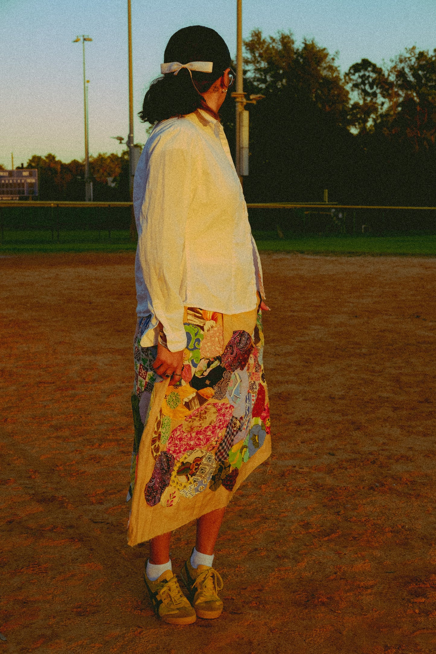 Patched up vintage 80s skirt