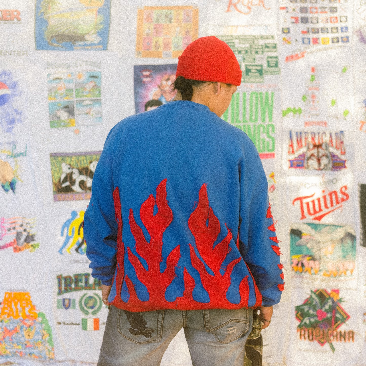 NEW YORK GIANTS flame sweater