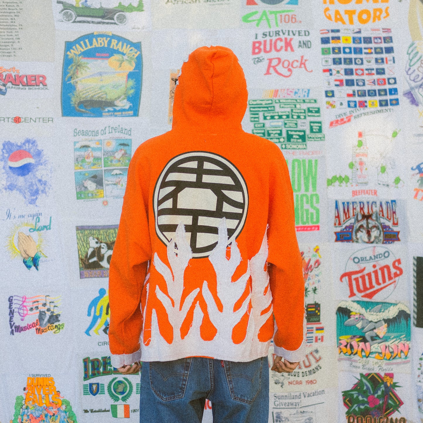 dbz flame hoodie