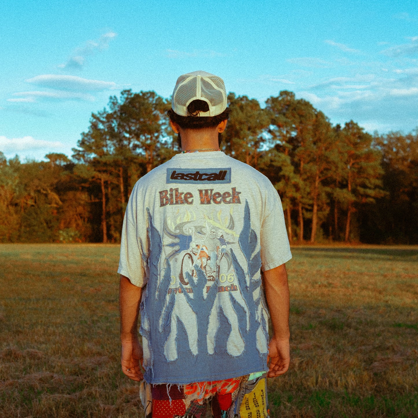 2006 bike week denim flame tee