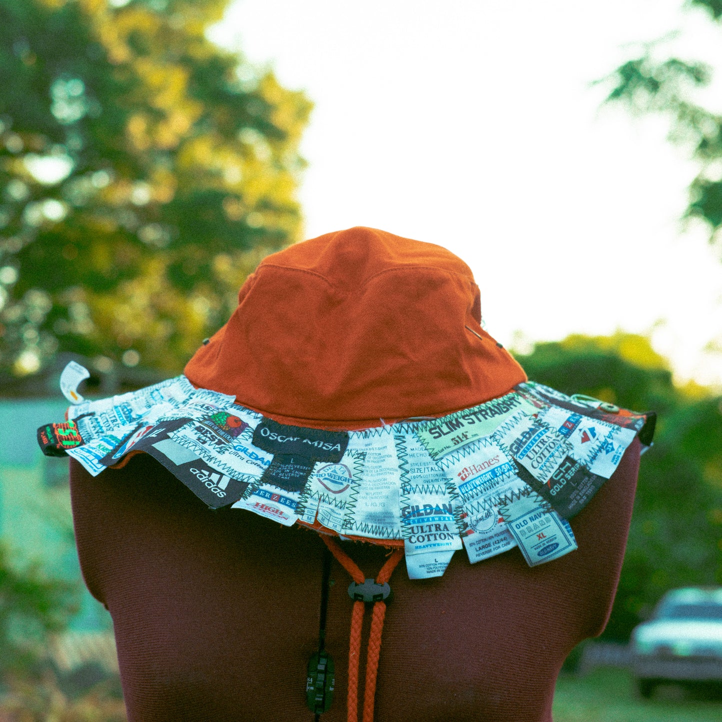 ORANGE TAG PATCHED BUCKET HAT #2