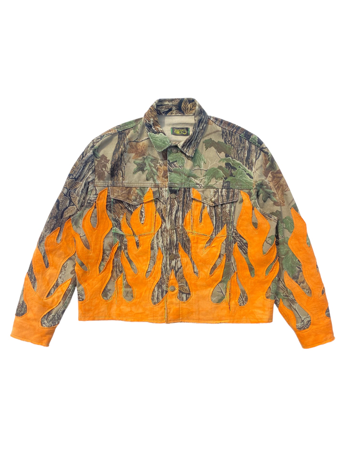 wrangler camo flame jacket