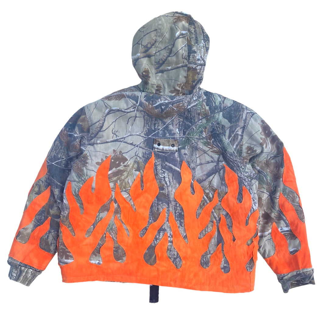 realtree camo flame jacket