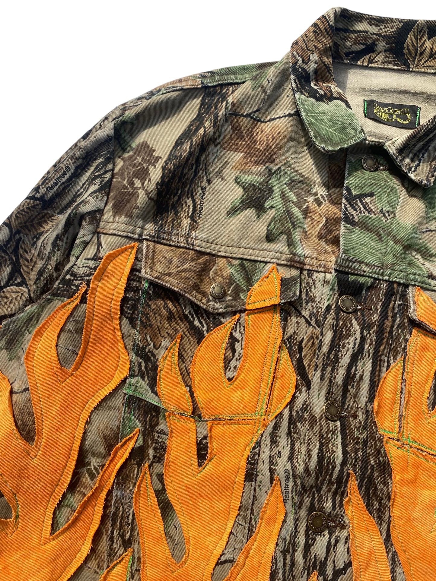 wrangler camo flame jacket