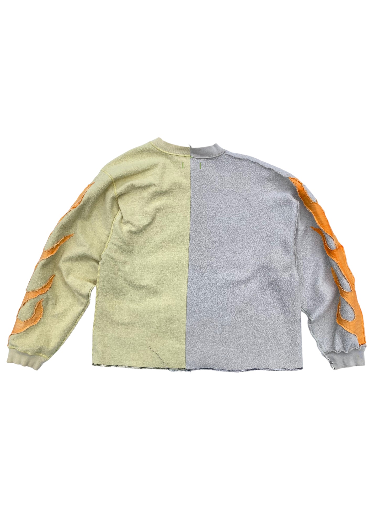 half and half inside out flame sweater 02