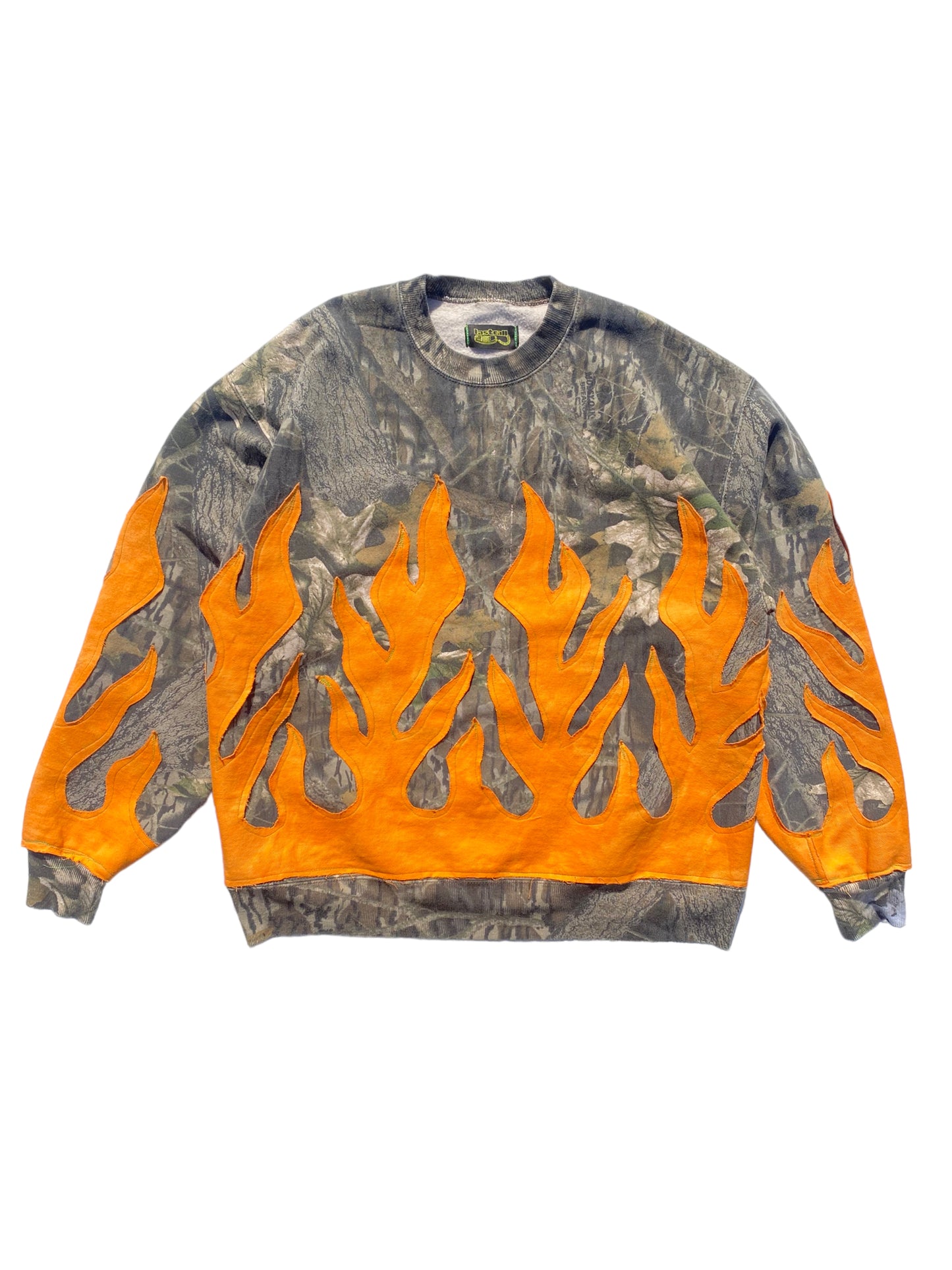 Camo orange flame sweater