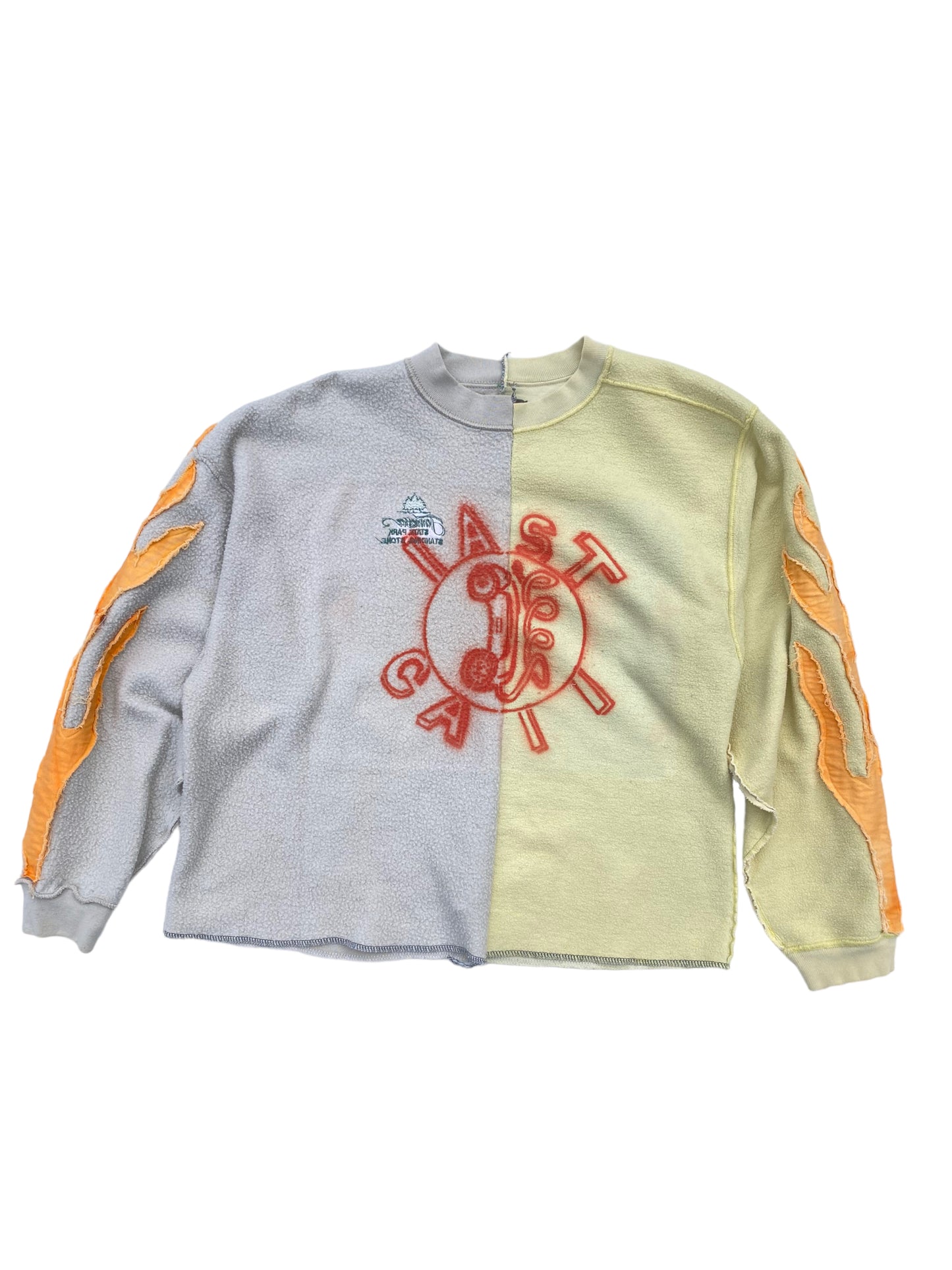 half and half inside out flame sweater 02