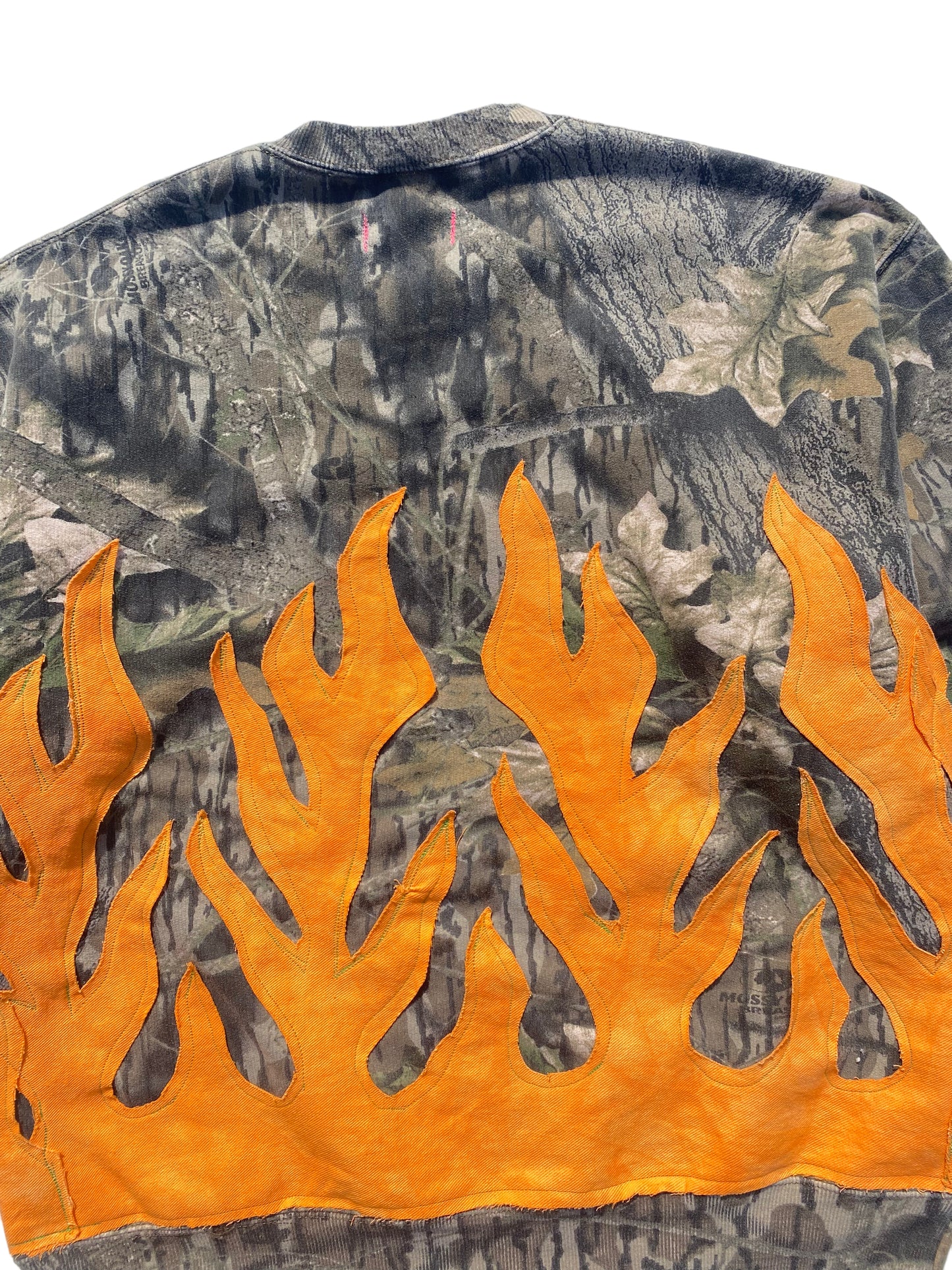 Camo orange flame sweater