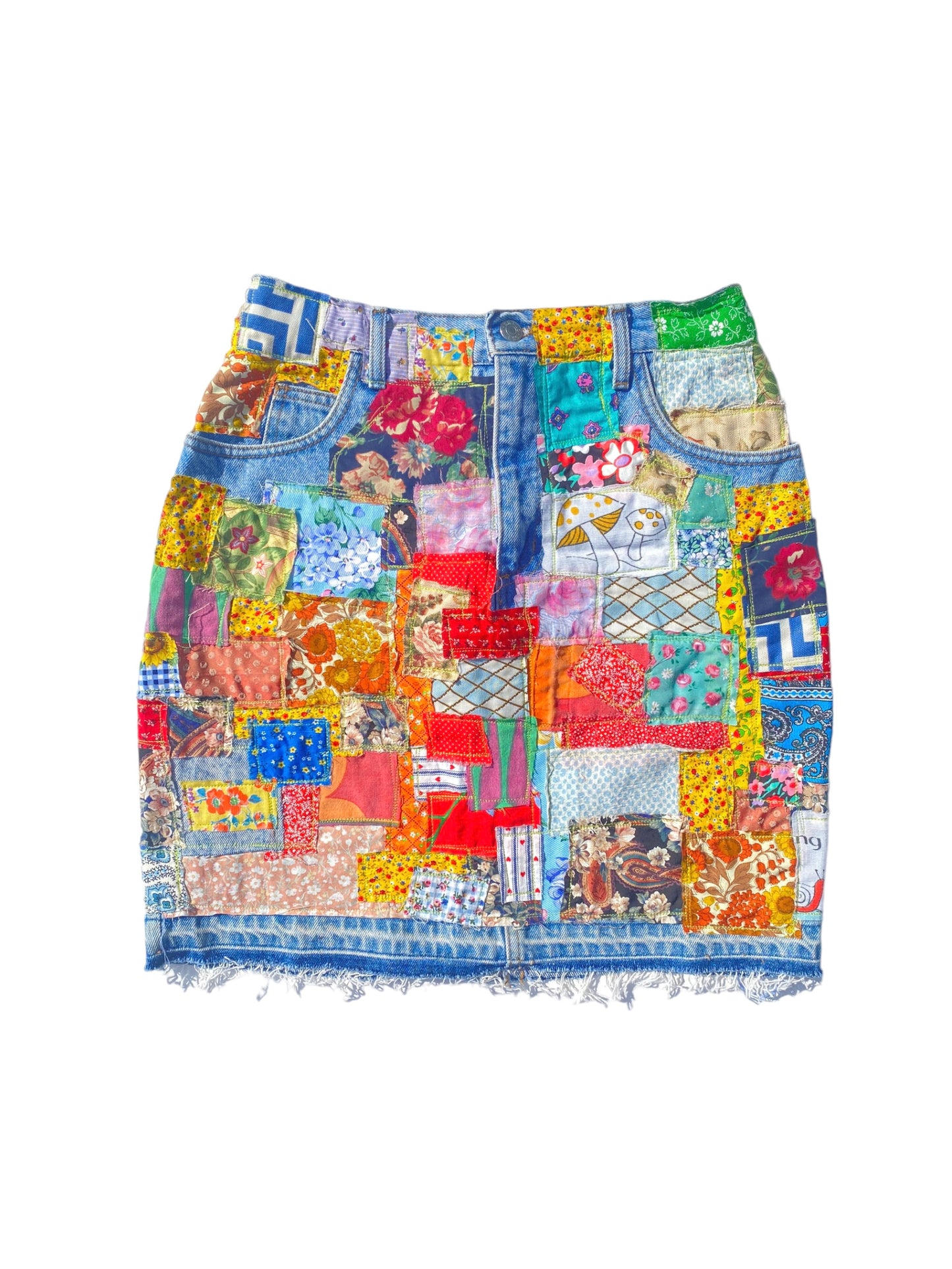guess denim patched skirt 01