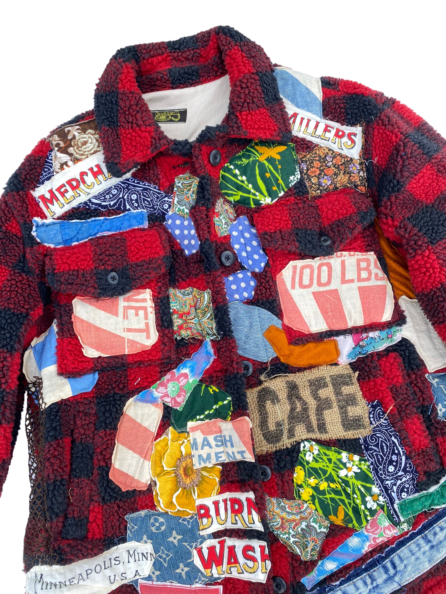 patched flannel shirt