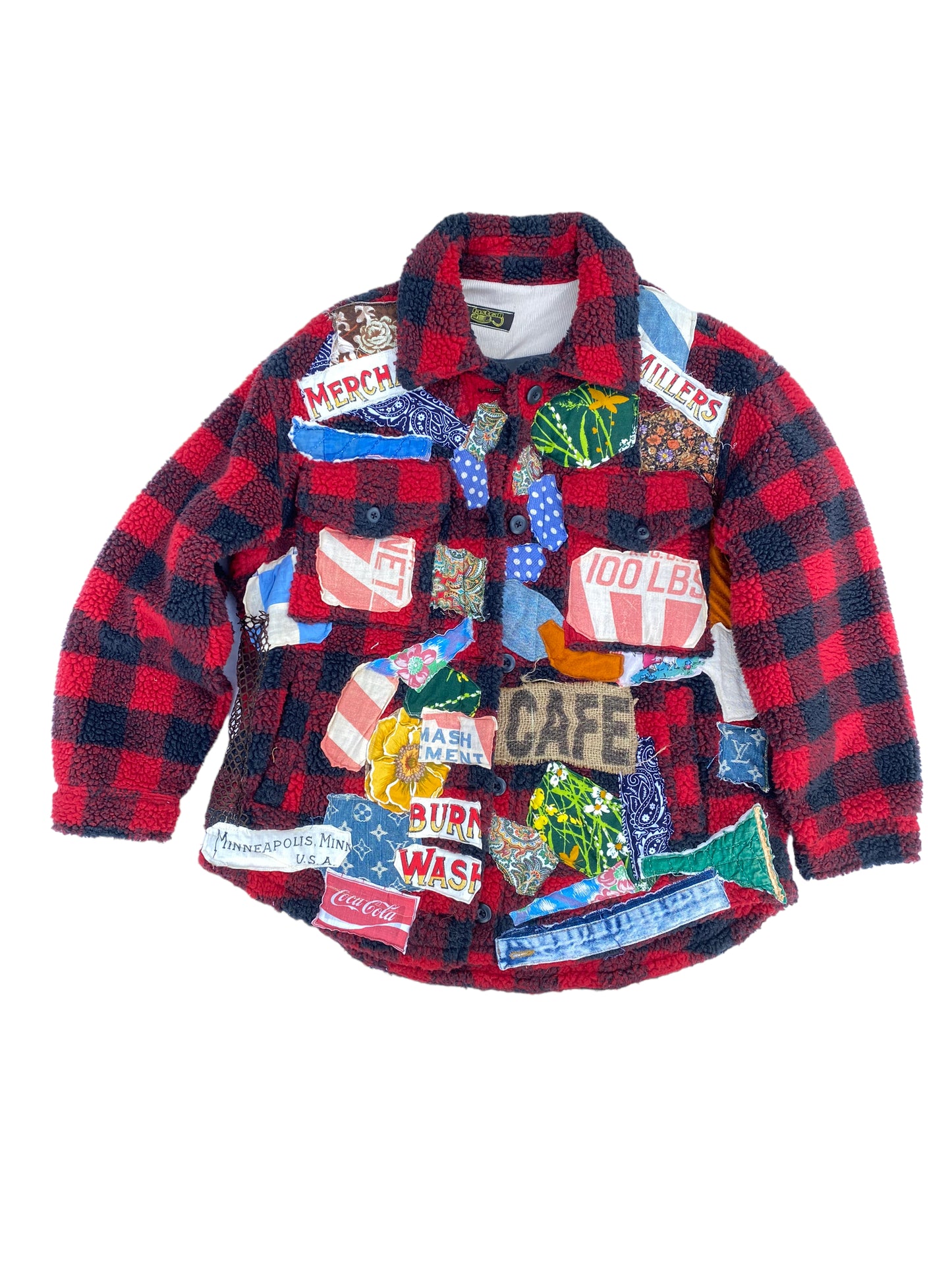patched flannel shirt