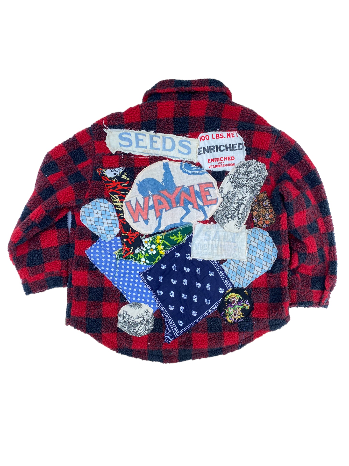 patched flannel shirt