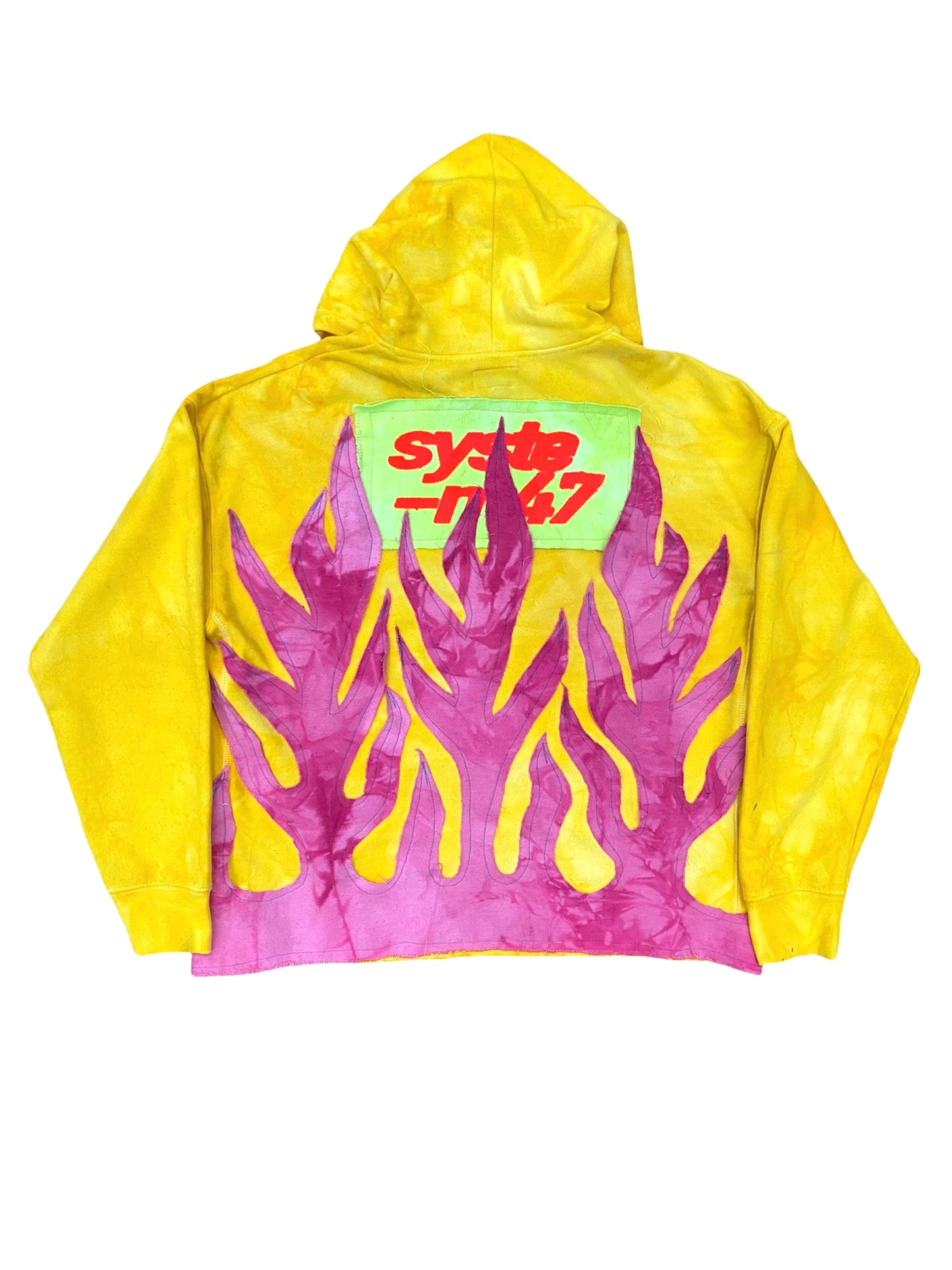 yellow flame hoodie