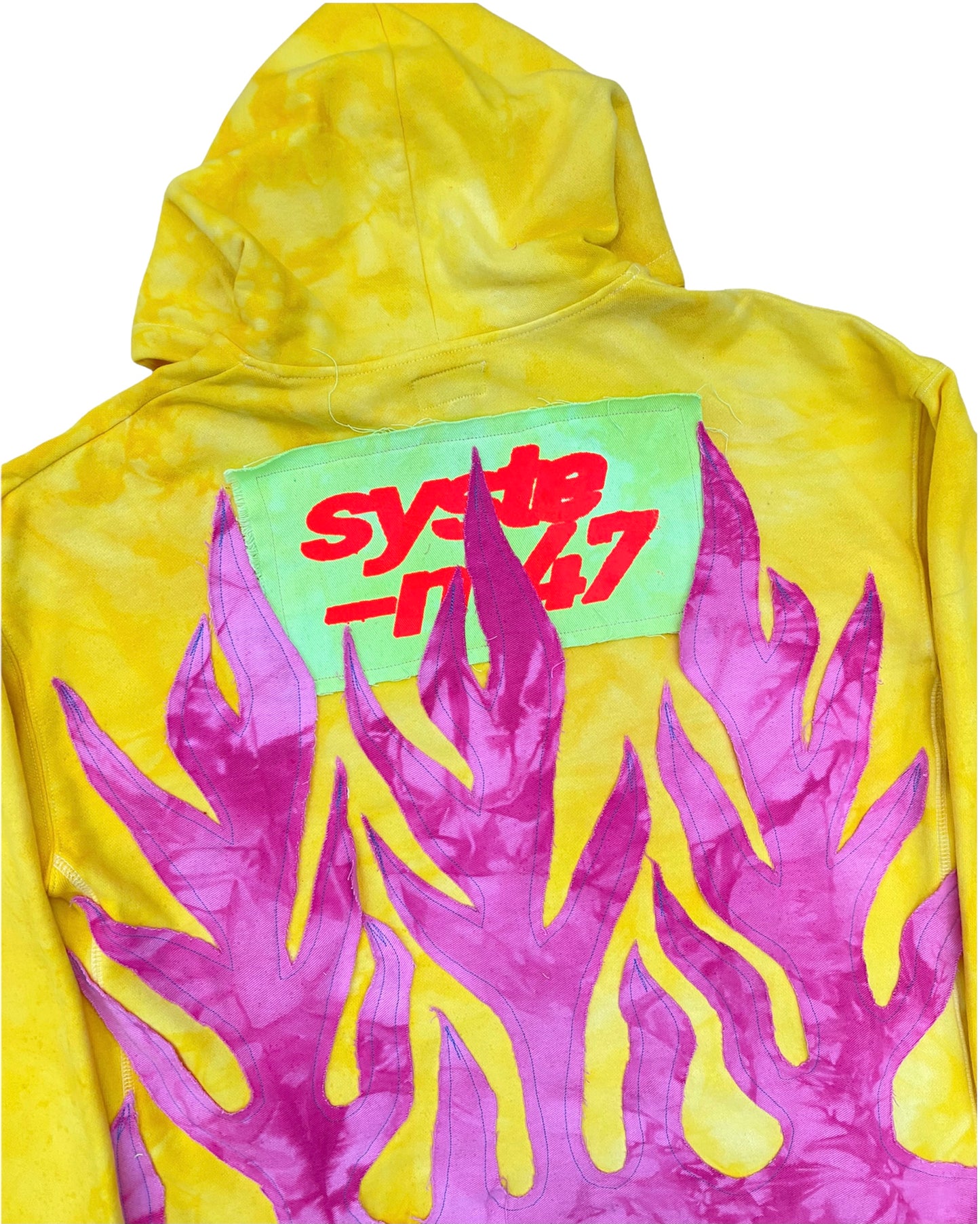 yellow flame hoodie