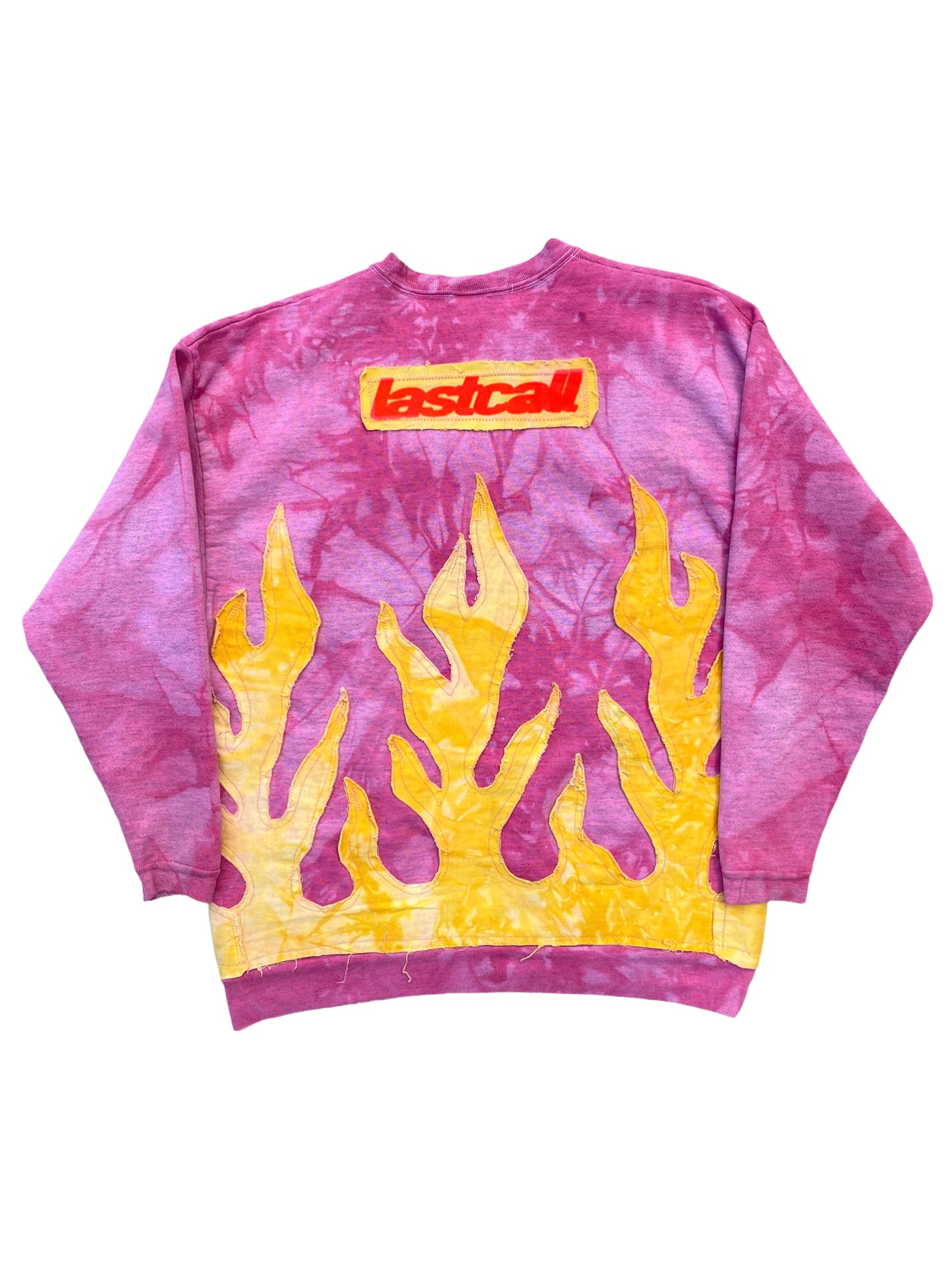 vtg pink guess flame sweater