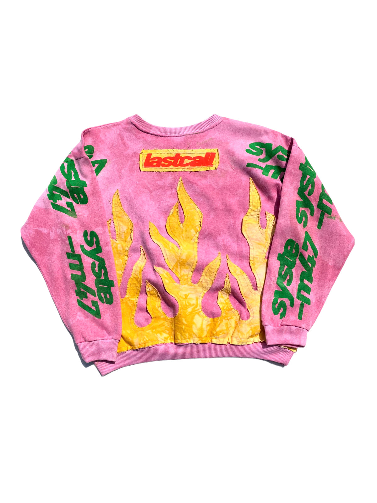 vtg hardrock dyed pink flame sweater