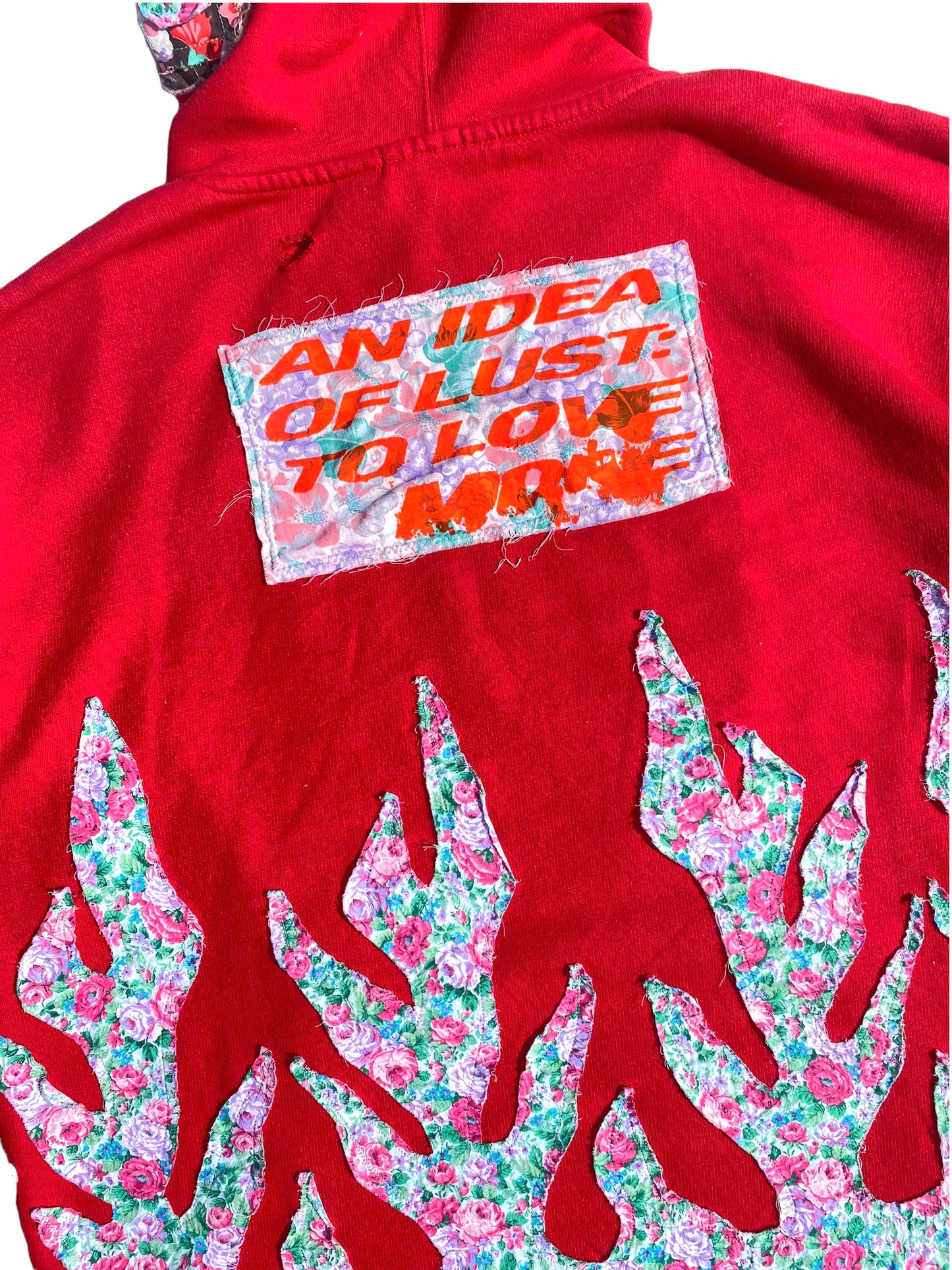 red head flame hoodie