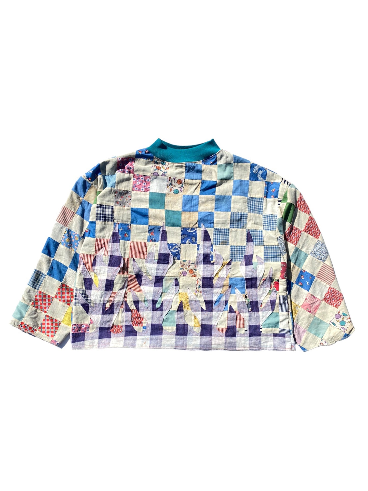 feedback quilt flame sweater