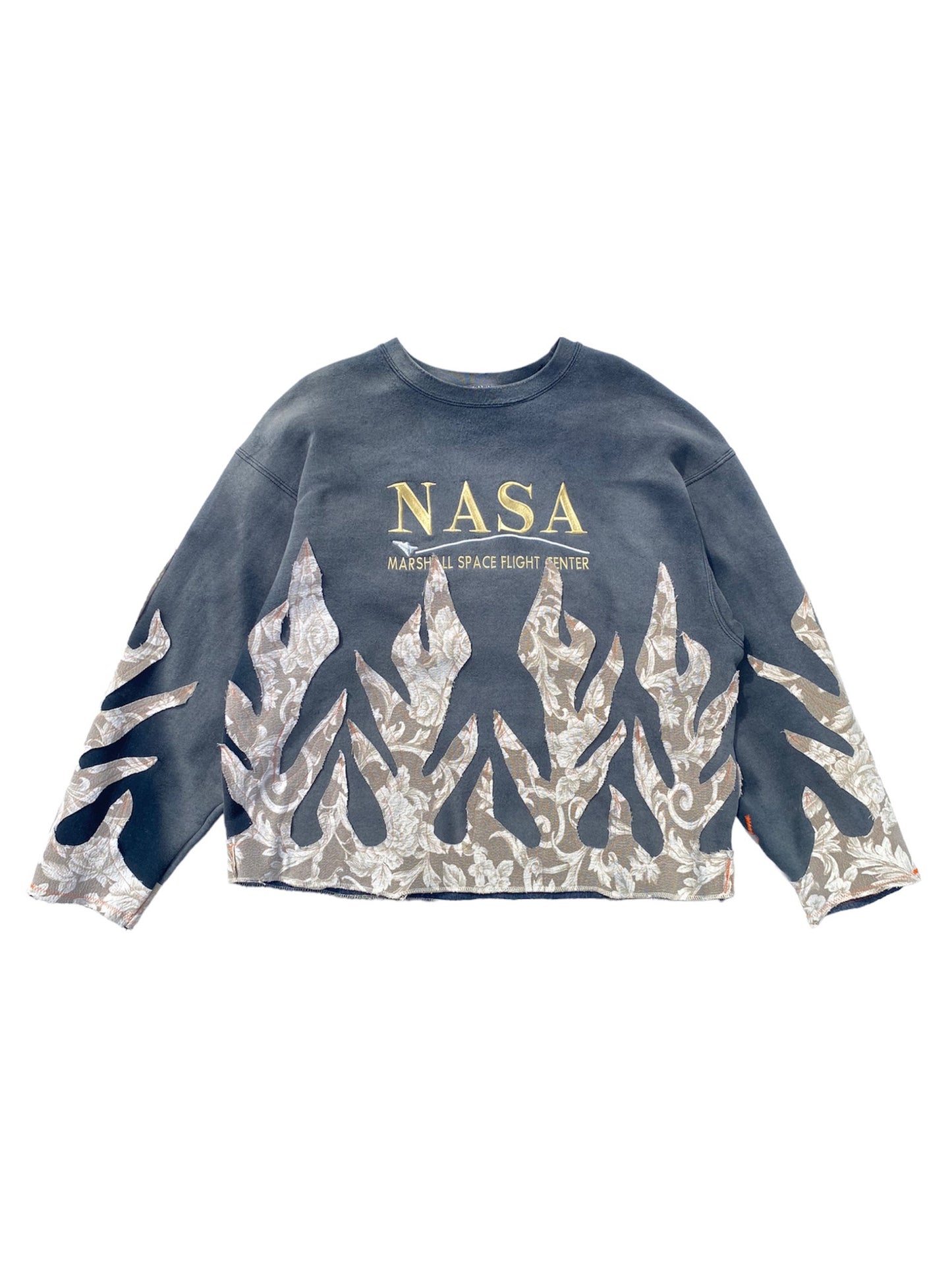 sunfaded NASA flame sweater