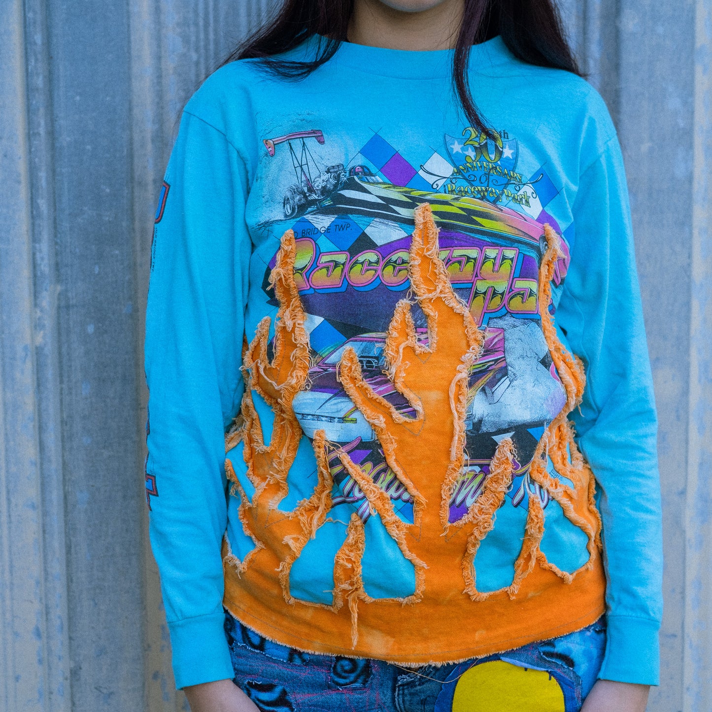 raceway longsleeve flame tee
